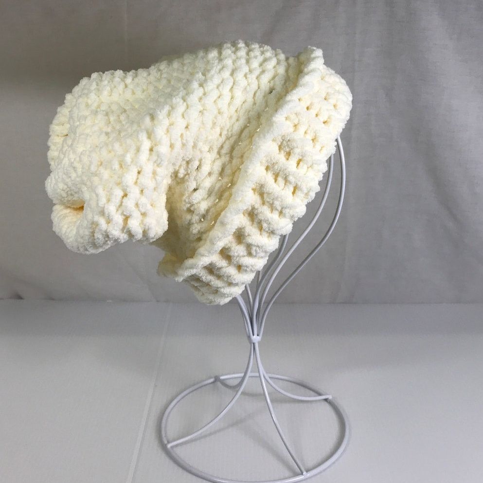 Handmade NWT Handmade Chunky Knitted Cream Adult Slouchy Beanie Size ONE SIZE - 4 Thumbnail