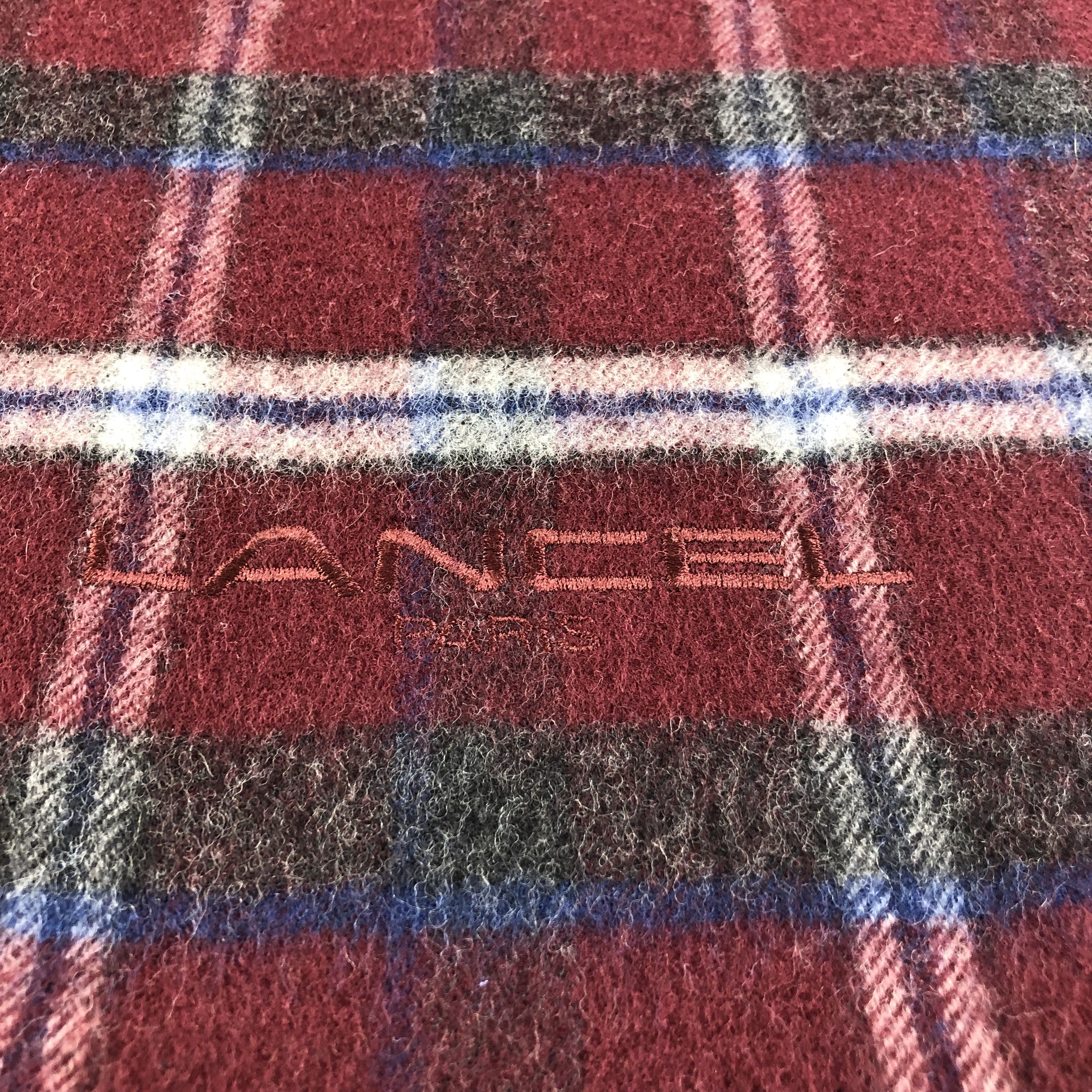 Lancel Lancel Tartan Wool Scarf Muffler V1575 Size ONE SIZE - 4 Thumbnail