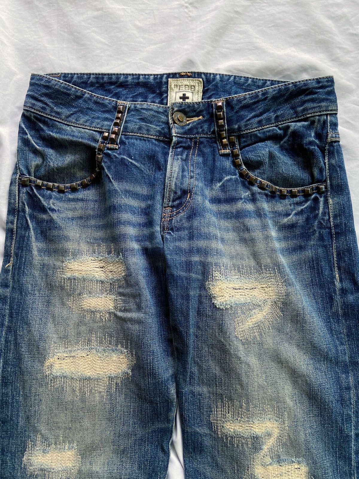 Cook Jeans COOK JEANS DISTRESSED PUNK DENIM PANTS Size US 31 - 8 Thumbnail