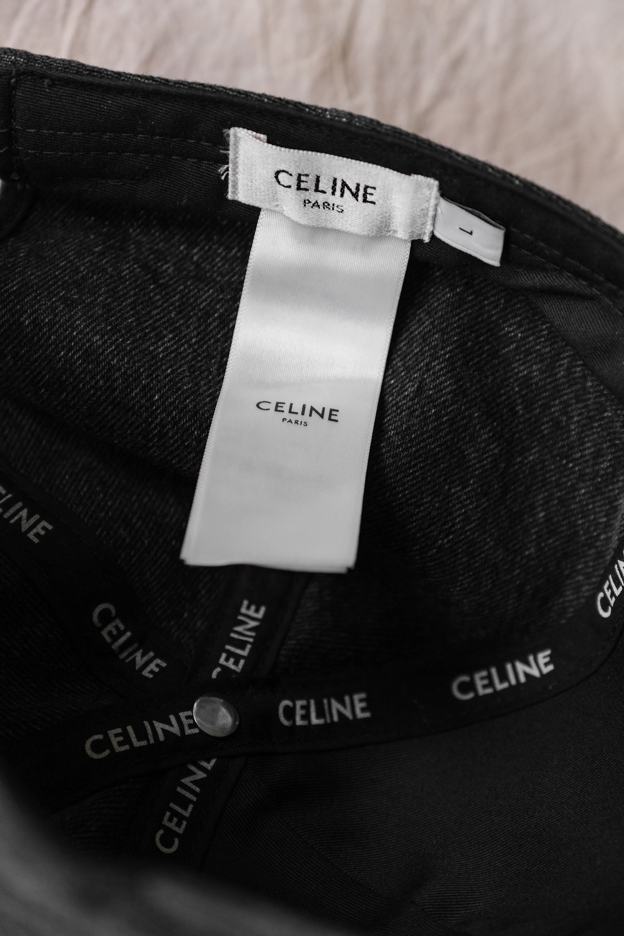 Celine CELINE Initial Cap in Vintage Black Denim Size ONE SIZE - 5 Thumbnail
