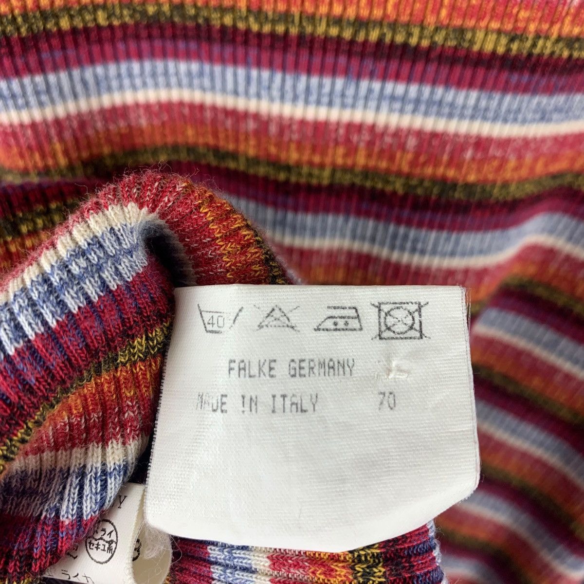 Japanese Brand × Kenzo Vintage KENZO homme u collar stripe long sleeve tee Size US L / EU 52-54 / 3 - 12 Thumbnail