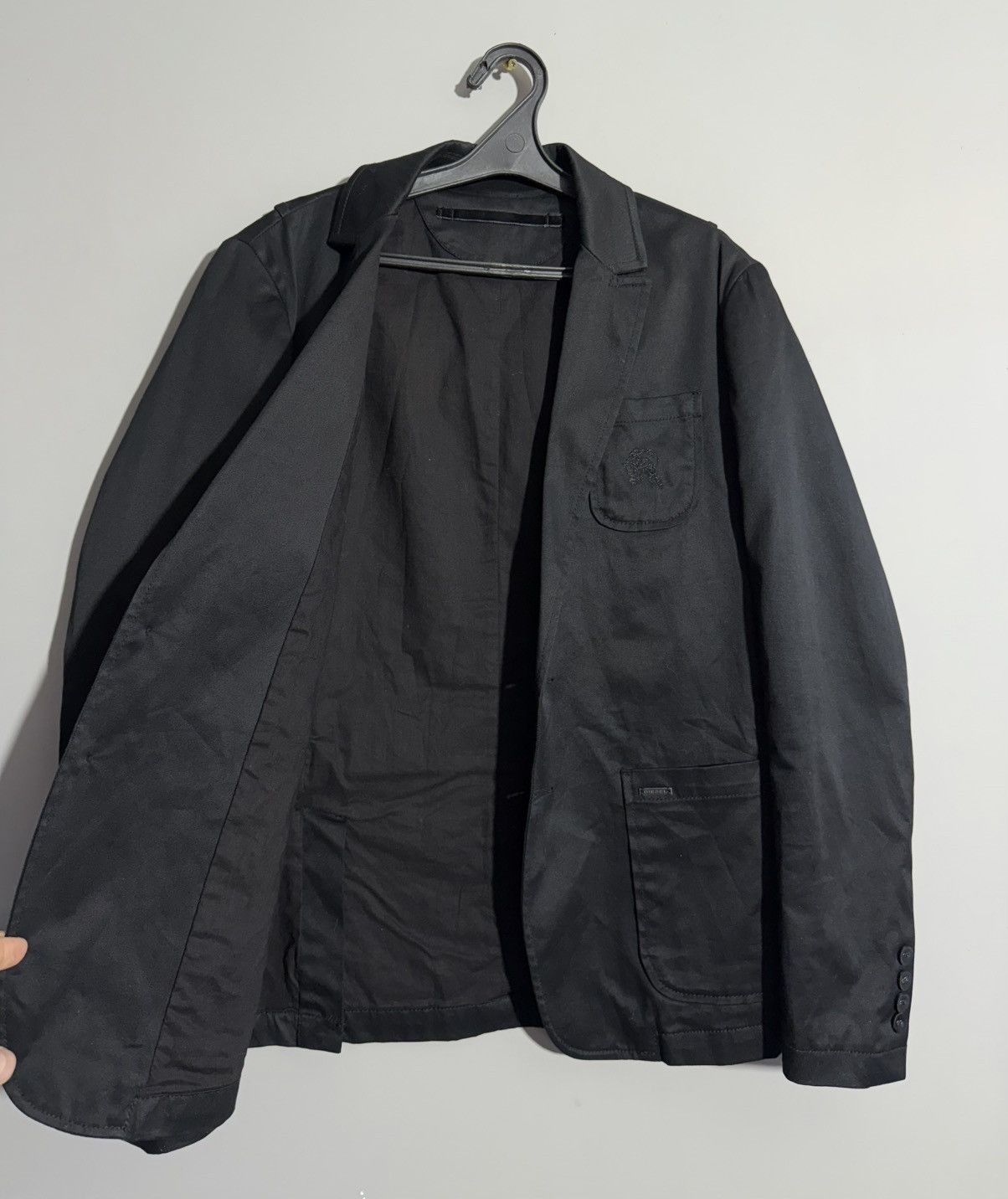 Diesel Diesel Black Blazer Two Button Jacket Size US M / EU 48-50 / 2 - 6 Thumbnail