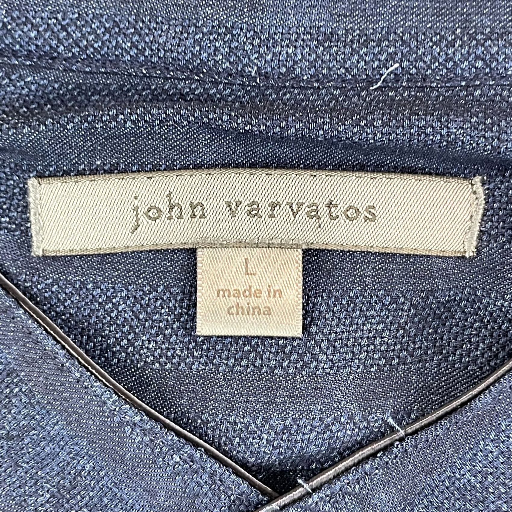 John Varvatos John Varvatos Shirt Men L Blue Band Mandarin Collar Long Sleeve NWOT Size US L / EU 52-54 / 3 - 2 Thumbnail