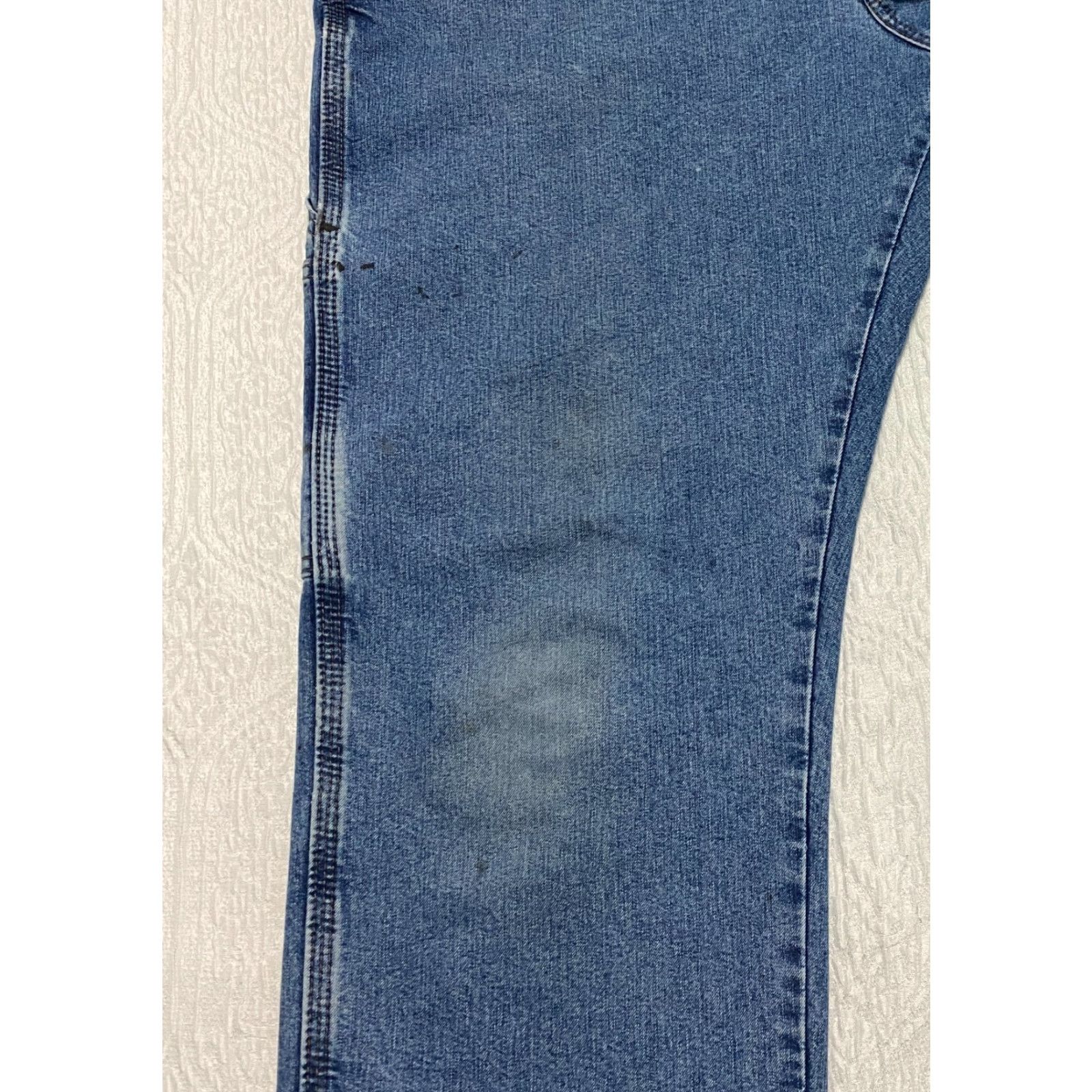 Wrangler Wrangler Jeans Carpenter Men's 36×29 Blue Denim Wide-Leg Regular Straight 29 Inseam 36 W Fabric Denim Blue Carpenter Style Jeans Mens Size US 36 / EU 52 - 4 Thumbnail