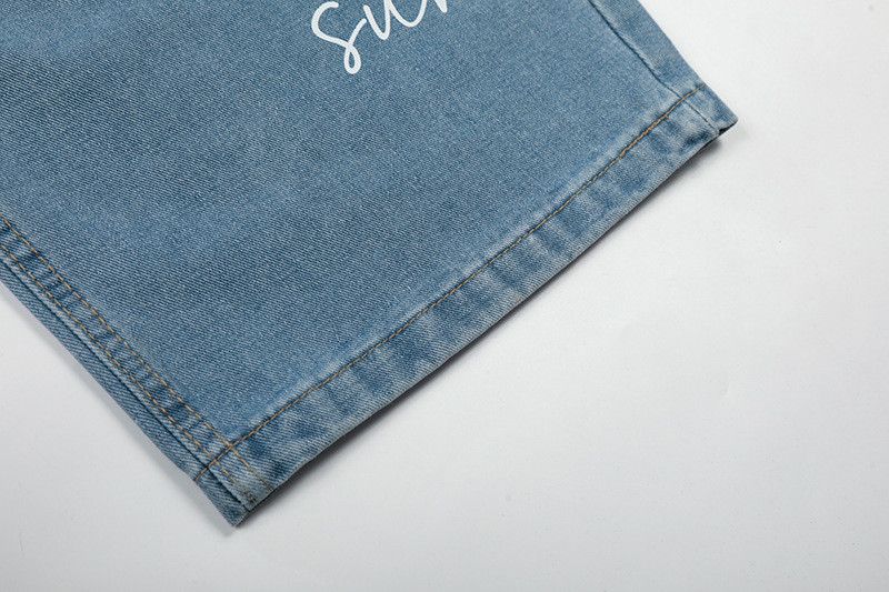 Vintage American washed retro letter print wide-leg jeans for men Size US 32 / EU 48 - 6 Thumbnail