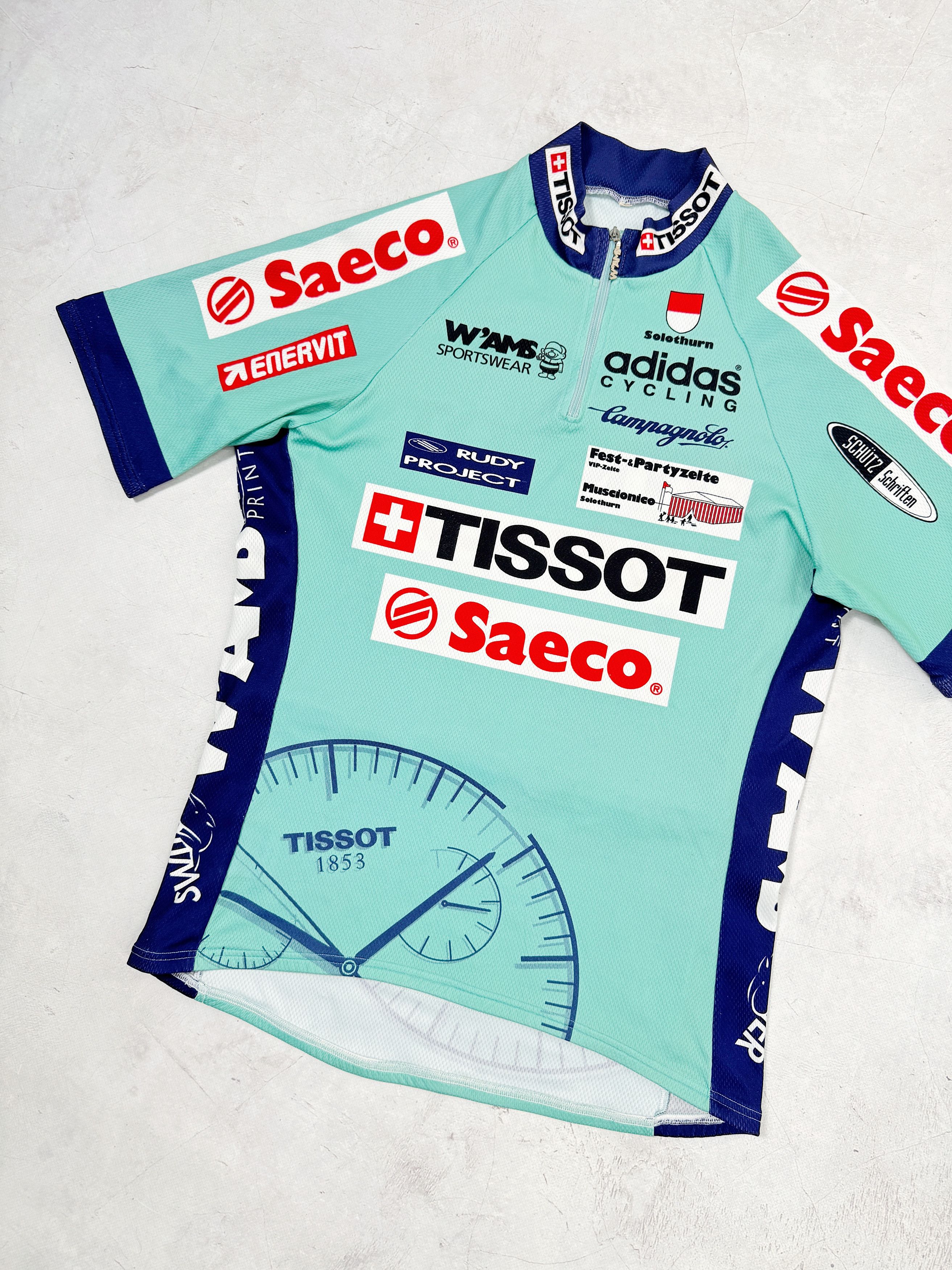 Vintage Vintage Wams Cycling Jersey Saeco Tissot Adidas Size US M / EU 48-50 / 2 - 2 Thumbnail