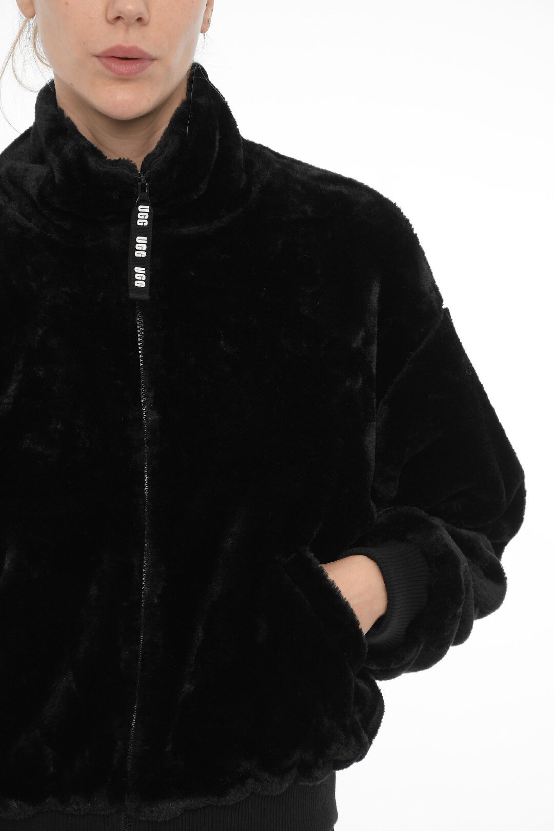 Ugg og1mm0824 Laken Jacket With Zip Closure in Black Size M / US 6-8 / IT 42-44 - 3 Thumbnail