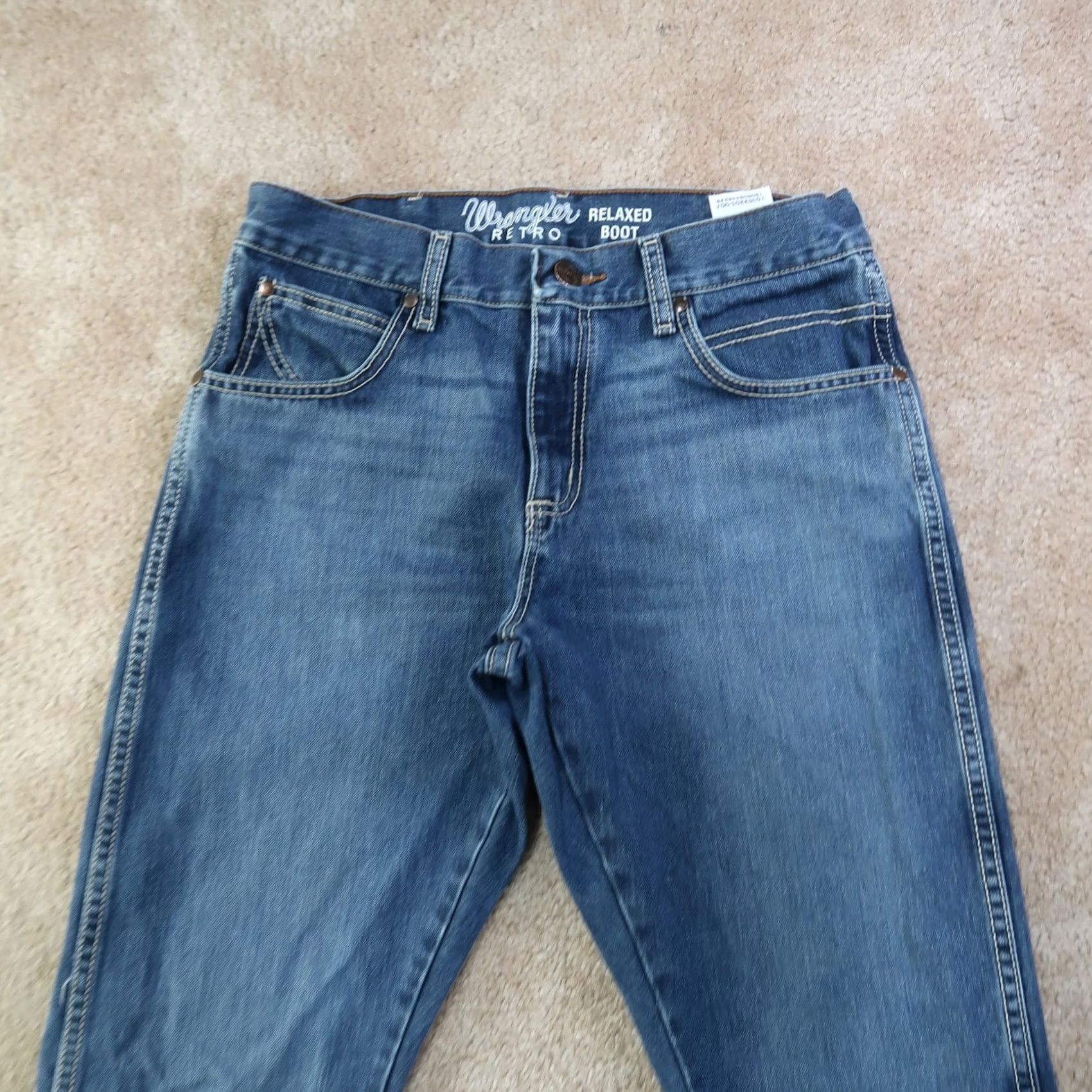Wrangler Wrangler Retro Relaxed Bootcut Jeans Men’s 30x32 Blue Denim Cowboy Western Shirt? Size US 30 / EU 46 - 2 Thumbnail