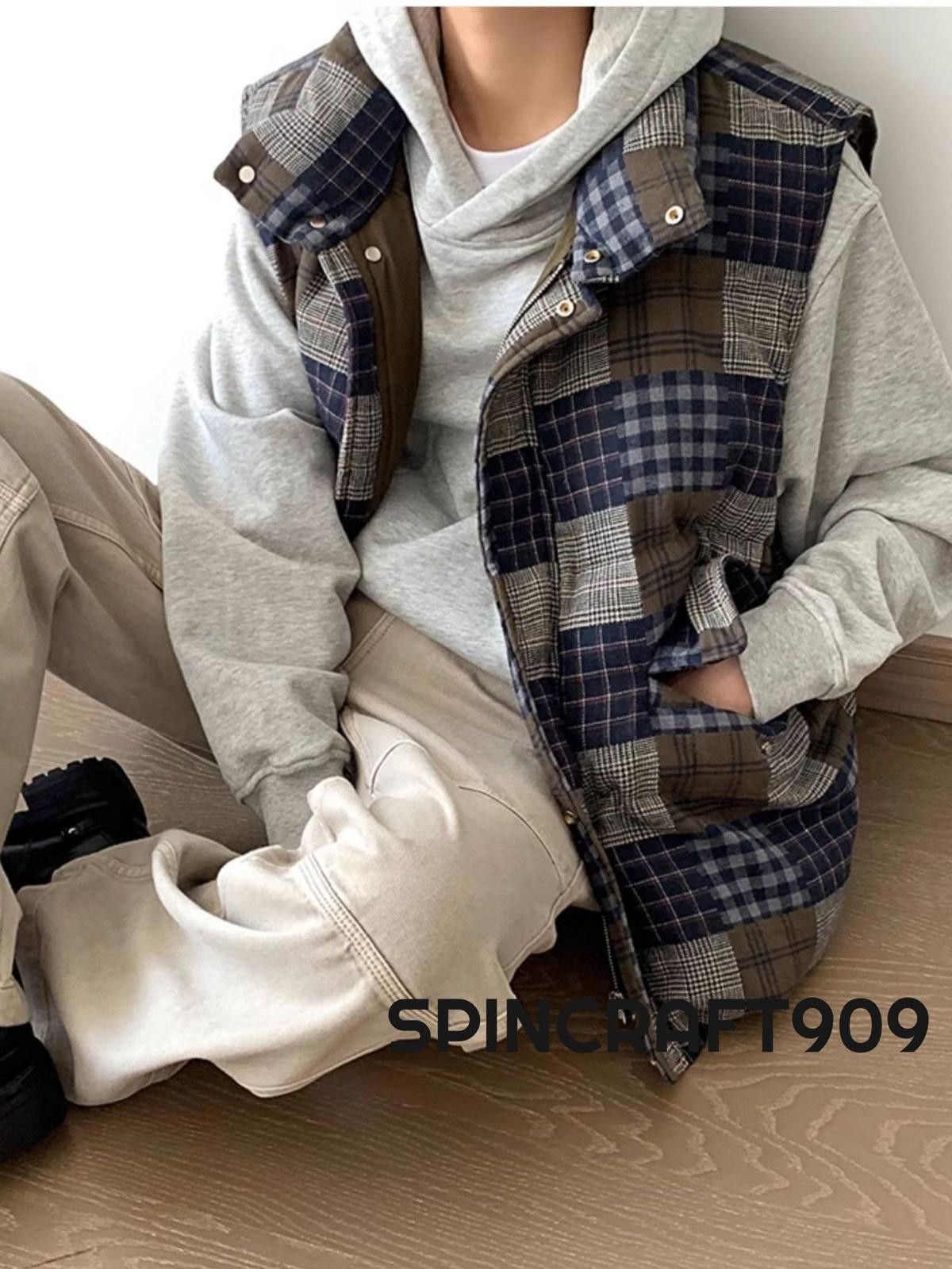 Japanese Brand Plaid Full Zip Vest Size US M / EU 48-50 / 2 - 2 Thumbnail