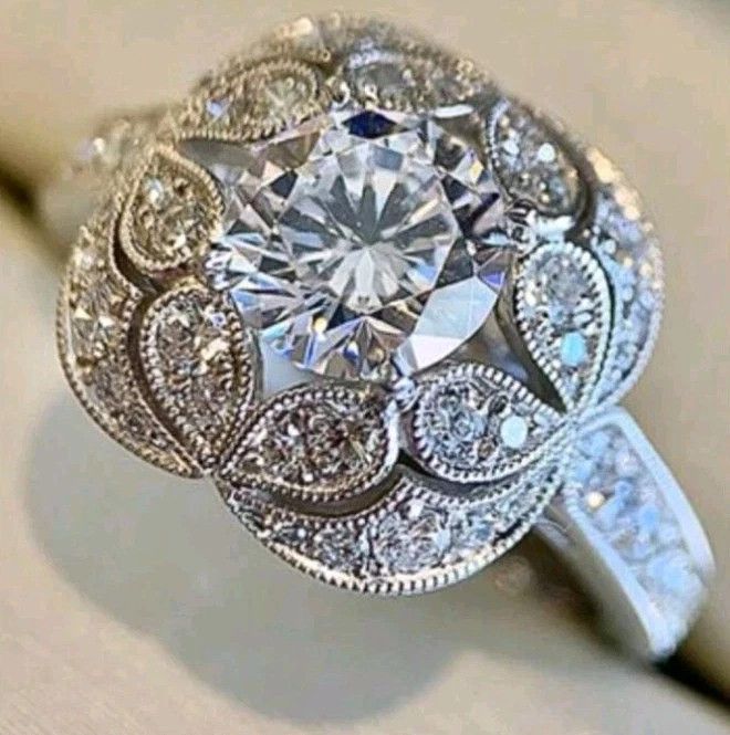 Other 1.67Ct White Round Cut CZ Engagement Ring Size 6 Size ONE SIZE - 3 Thumbnail
