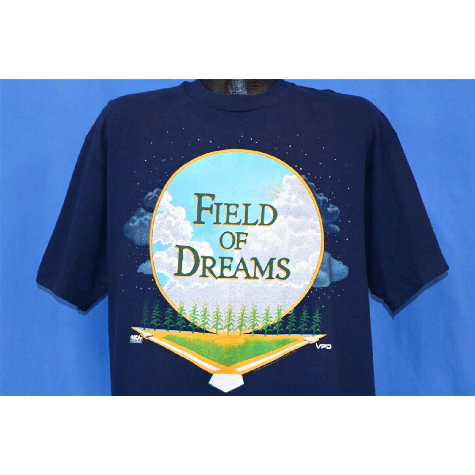 image of Hanes Vintage 80's Field Of Dreams Baseball Fantasy Drama Movie T-Shirt Extra Large XL in White