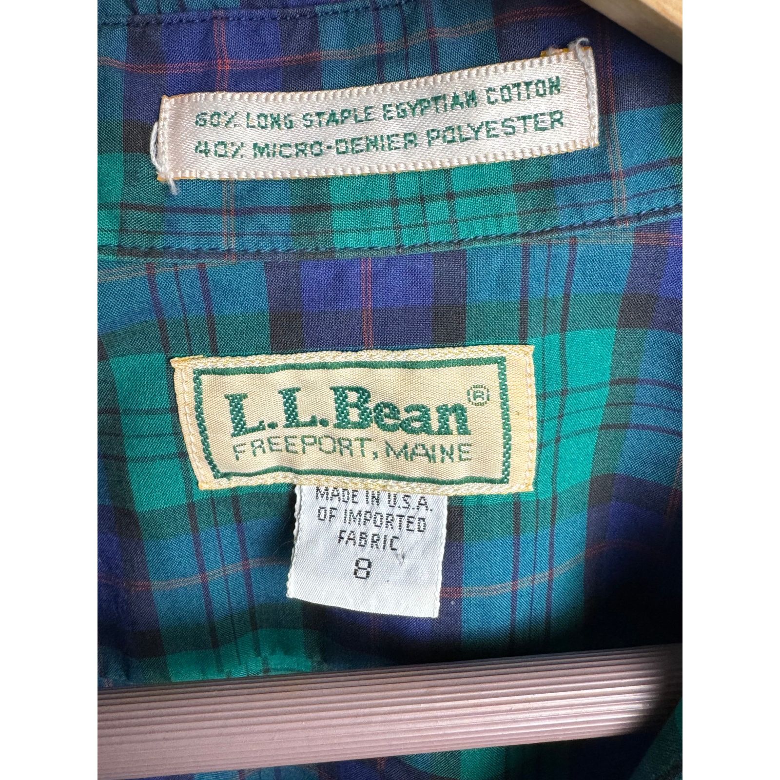 L.L. Bean L.L. Bean Youth Plaid Button-Up Shirt Made in USA 1980s-90s Size US M / EU 48-50 / 2 - 3 Thumbnail