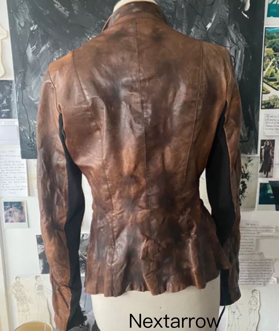 Rick Owens Rick Owens rare sand dune style vintage dark leather jacket Size US L / EU 52-54 / 3 - 2 Thumbnail