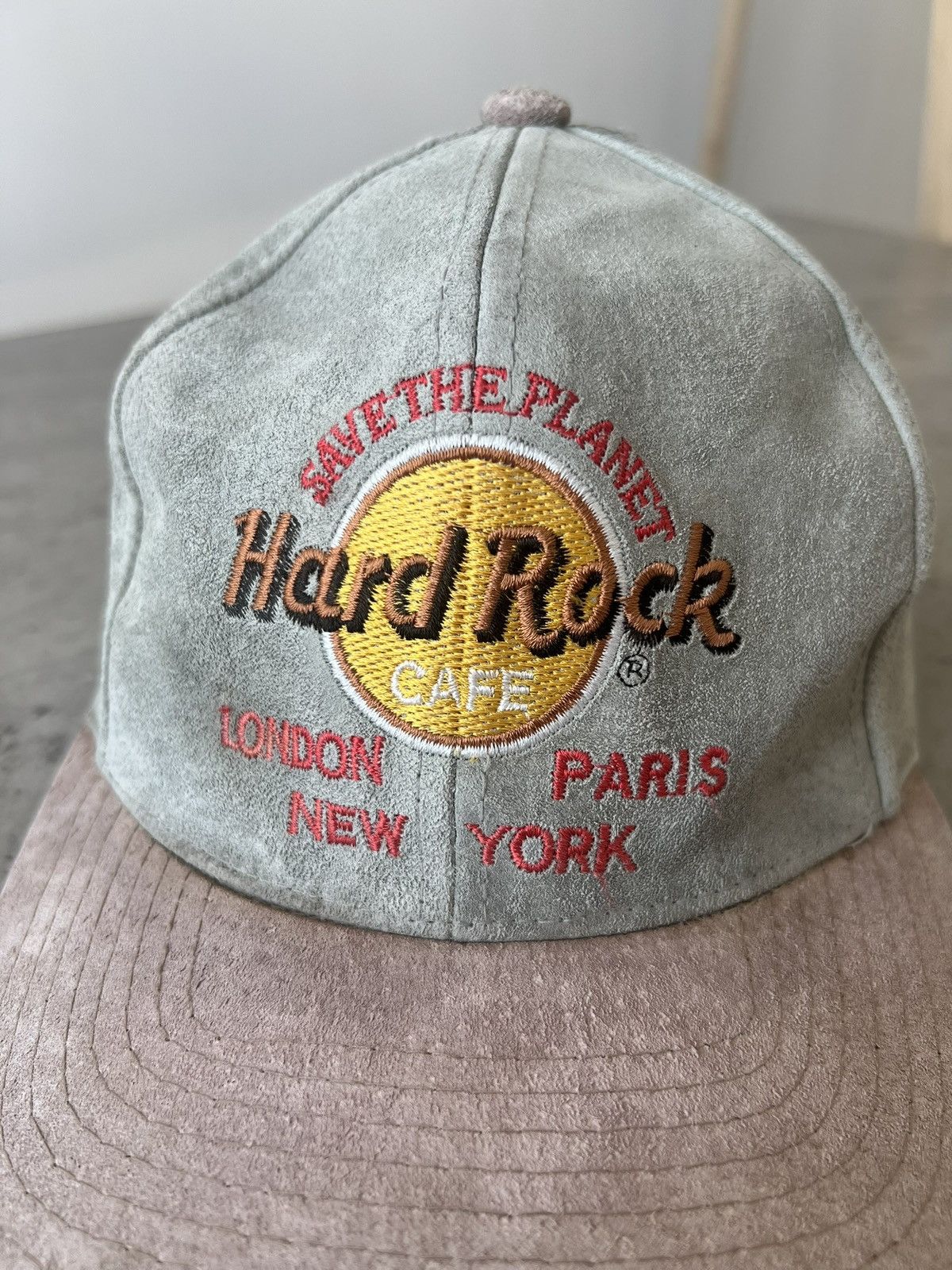 Hard Rock Cafe Vintage Hat Cap Leather Hard Rock Cafe Size ONE SIZE - 4 Thumbnail