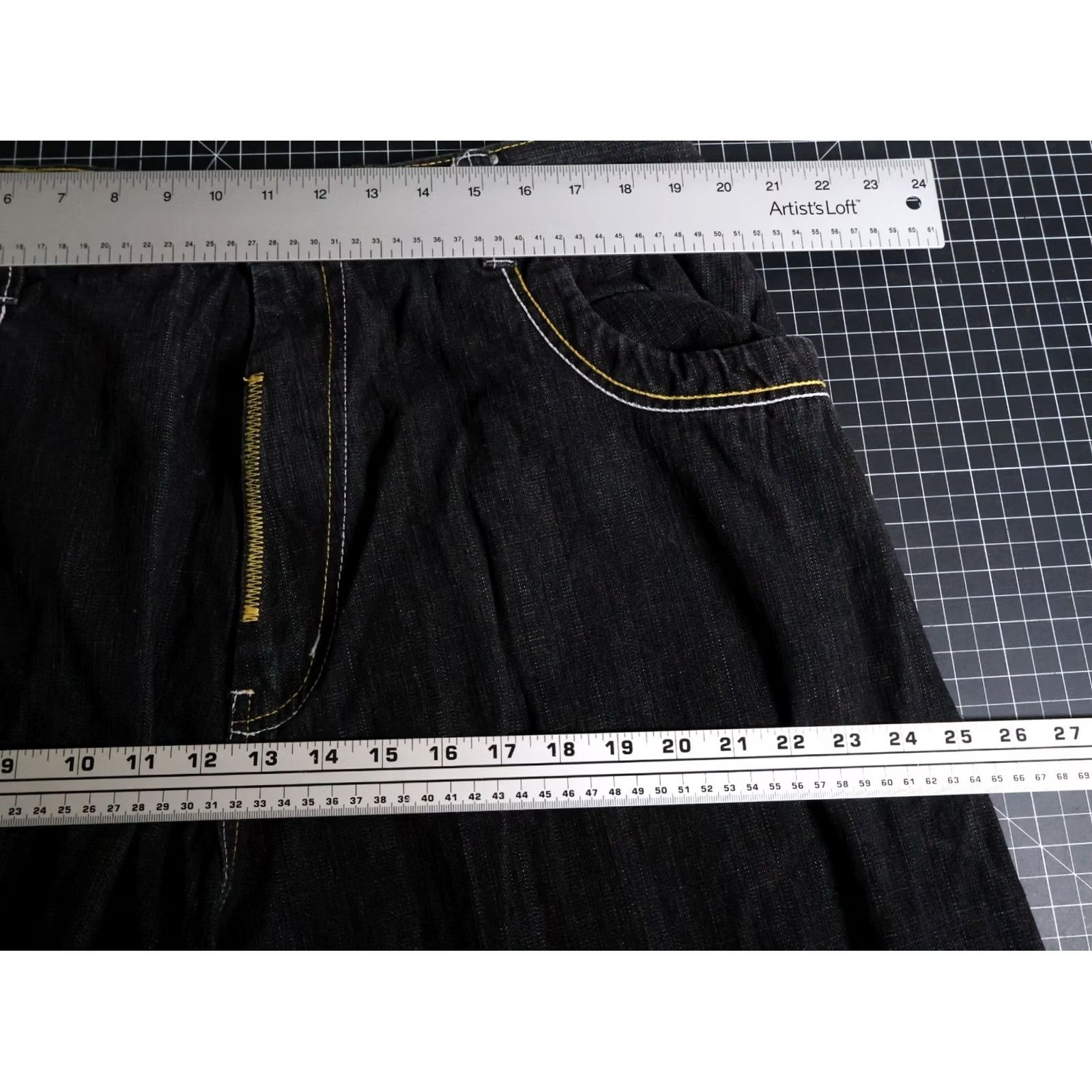 Vintage VINTAGE Evolution in Design Jeans Men 38x32 Baggy Fit 90s Hip Hop Black Yellow VTG Y2K 42/34 Tag Size US 38 / EU 54 - 5 Thumbnail
