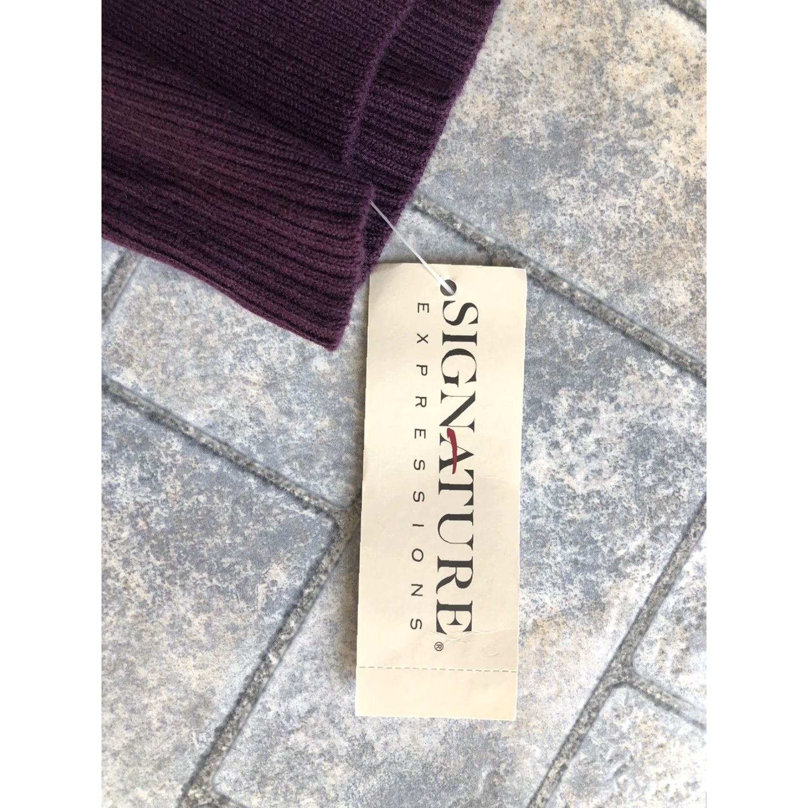 Vintage New Signature Expressions Sweater Womens Size S Turtleneck Acrylic Cotton Purple Size S / US 4 / IT 40 - 7 Thumbnail
