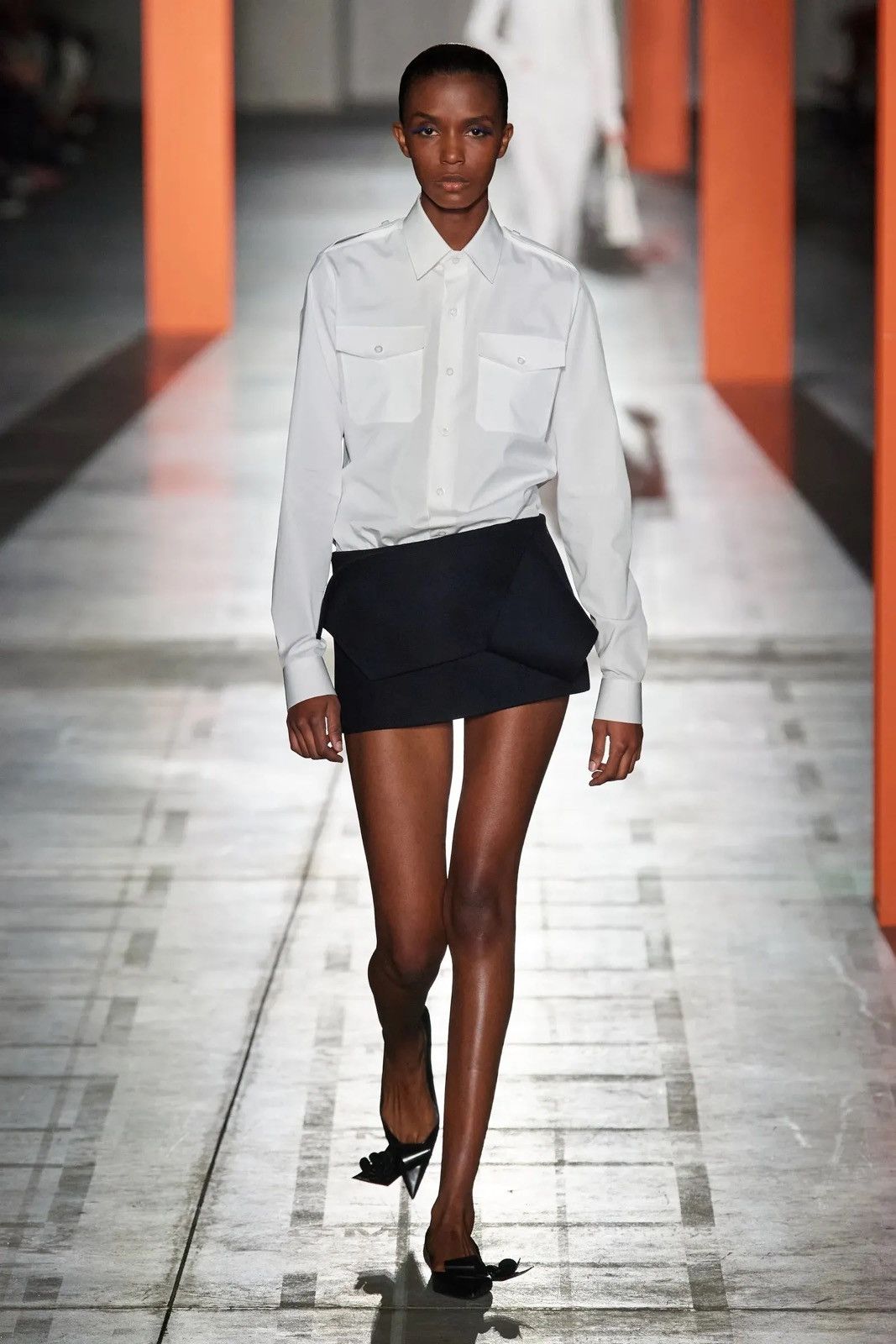 Prada Prada Runway FW2023 White Cutton Utility Shirt Size US L / EU 52-54 / 3 - 1 Thumbnail