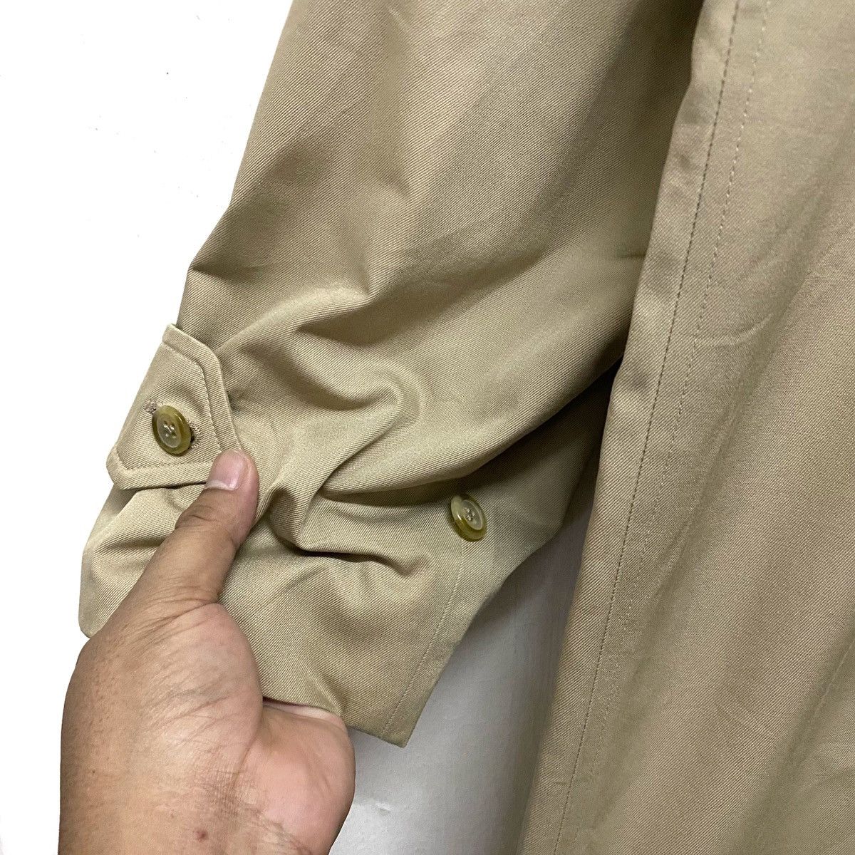 Burberry Vintage BURBERRYs' Nova Check Trench Classic Made ENGLAND Size US L / EU 52-54 / 3 - 6 Thumbnail