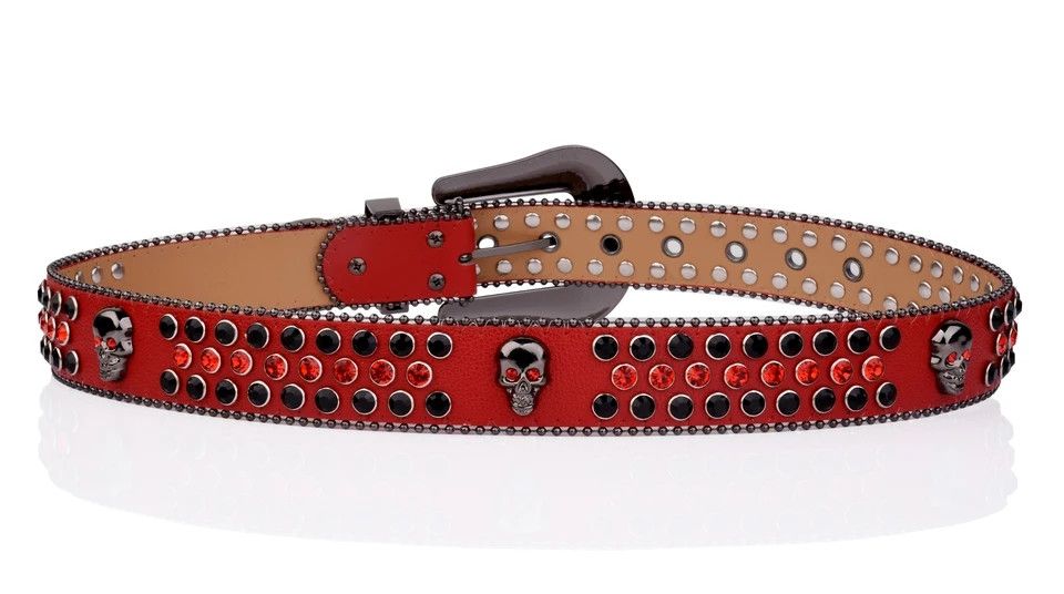 Japanese Brand × Vintage Skull rhinestone belt Size ONE SIZE - 3 Thumbnail