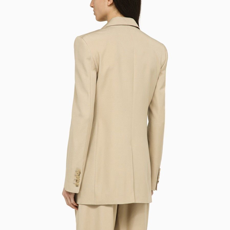 Stella McCartney o1d2blof1024 Double-breasted Jacket in Beige Size XS / US 0-2 / IT 36-38 - 3 Thumbnail