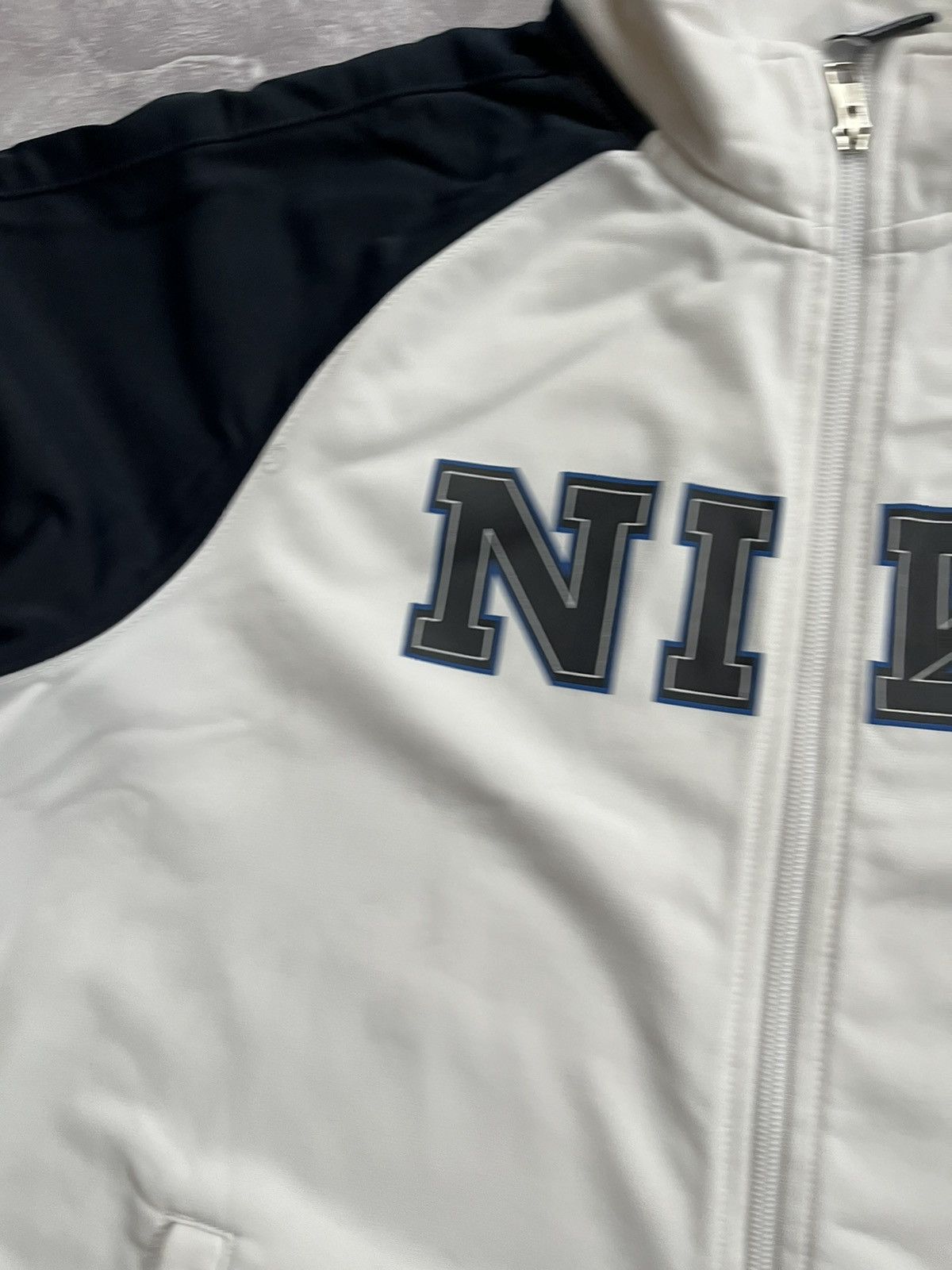 Nike VINTAGE NIKE TRACK JACKET BIG LOGO Y2K WHITE/BLUE Size US M / EU 48-50 / 2 - 6 Thumbnail