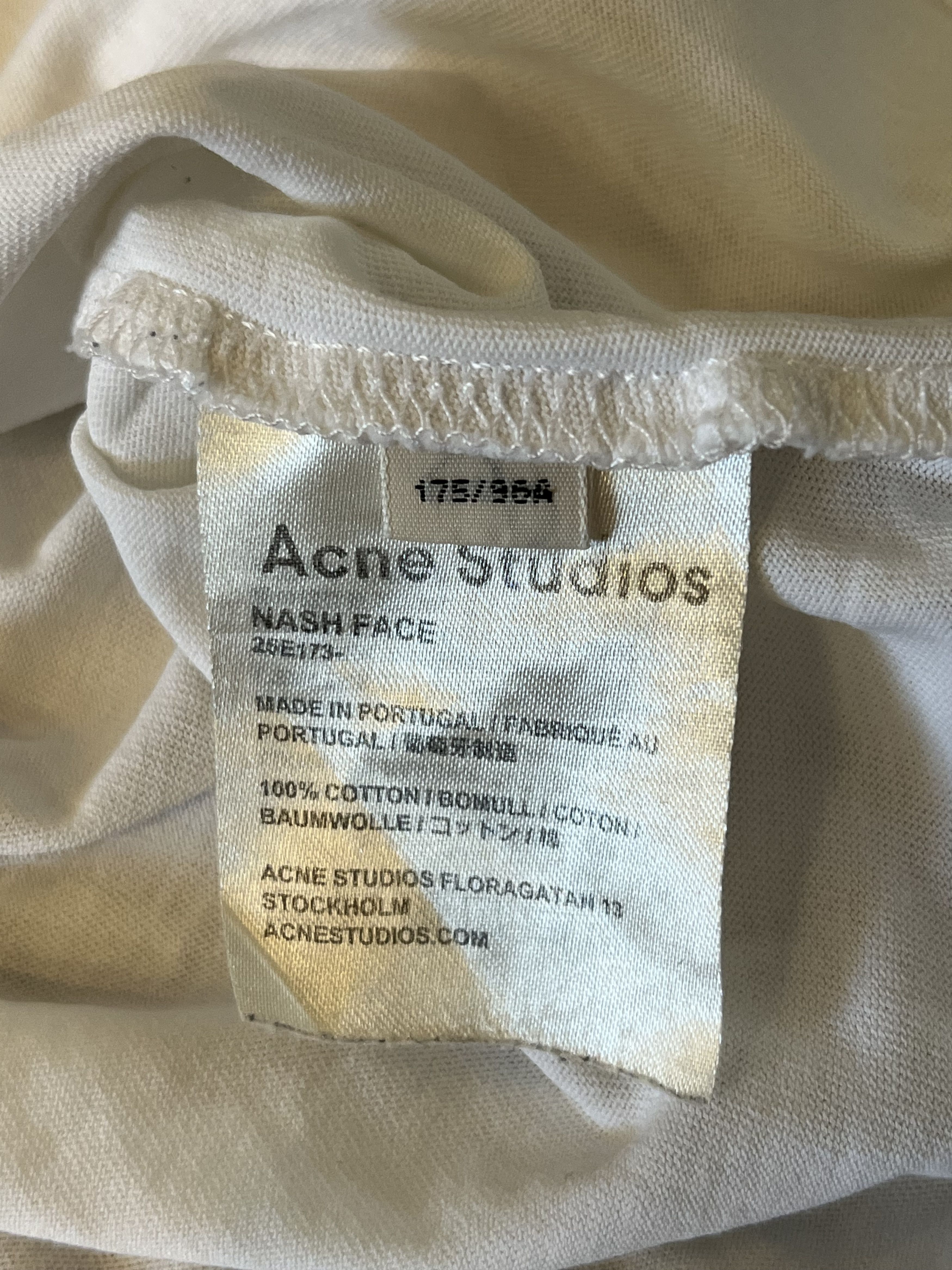 Acne Studios Acne Studios Nash Face White Tee Size M / US 6-8 / IT 42-44 - 7 Thumbnail