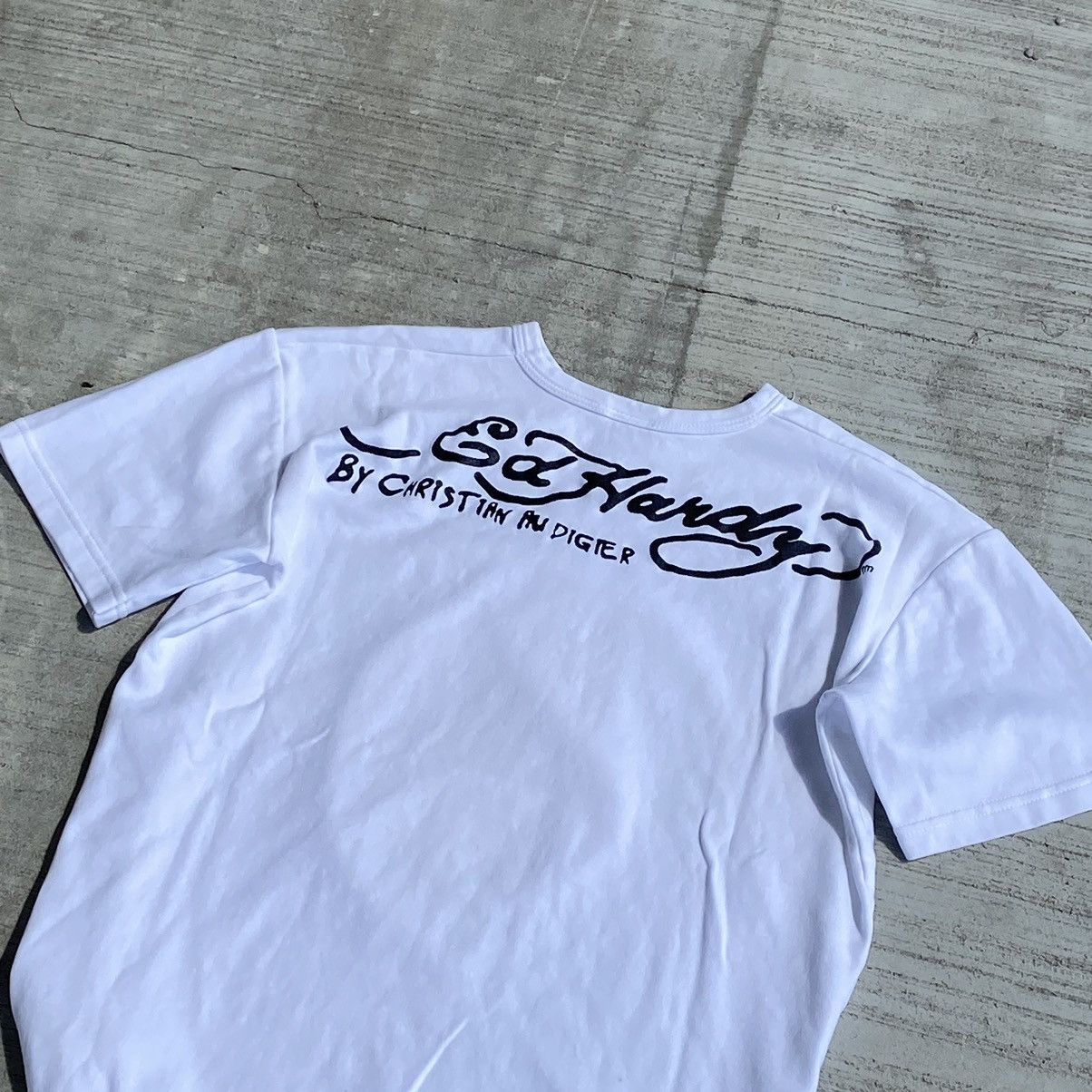Christian Audigier × Vintage Christian Audigier Vintage Ed Hardy Style Big Logo T-Shirt Size L / US 10 / IT 46 - 7 Thumbnail