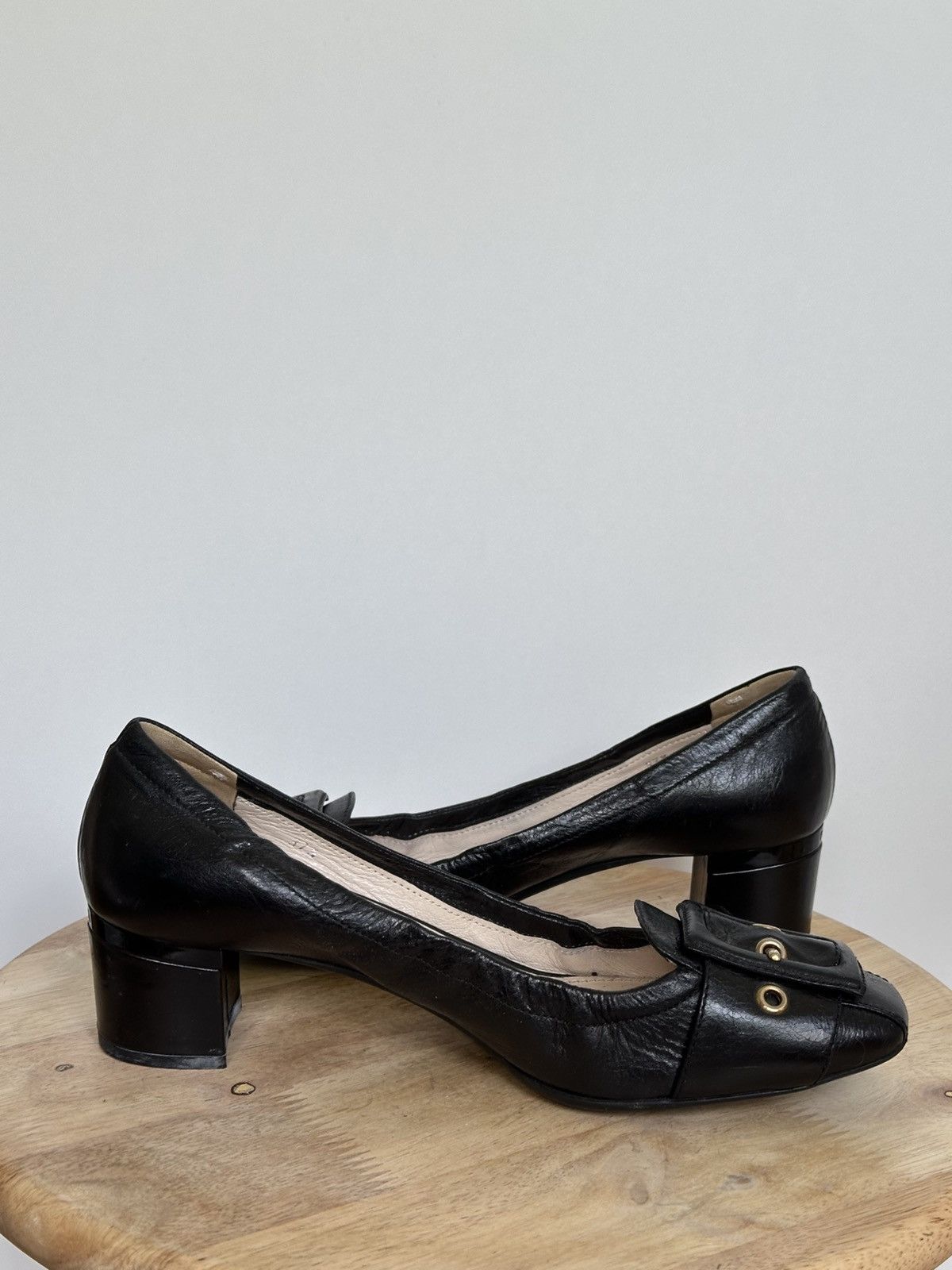 Designer × Prada Prada Leather Black pumps Size US 7.5 / IT 37.5 - 6 Thumbnail