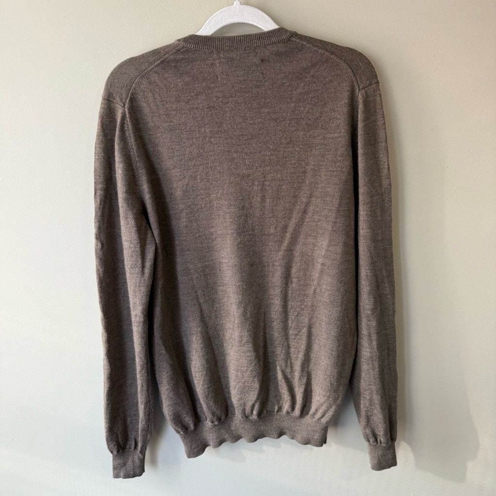 Joseph Abboud Joseph Abboud Brown V-Neck Sweater Size US M / EU 48-50 / 2 - 2 Thumbnail