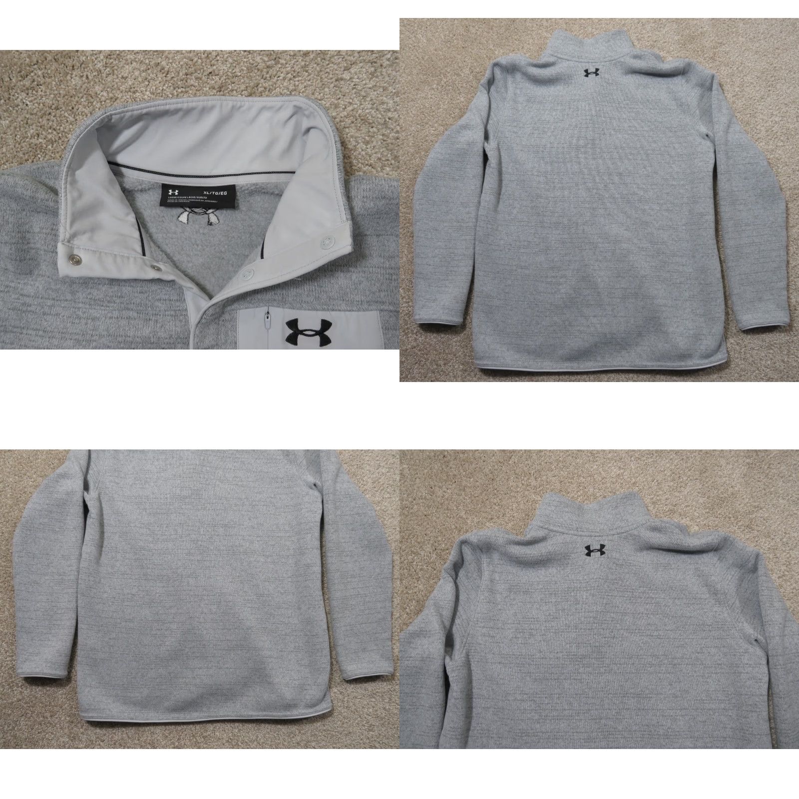 Under Armour Mens Under Armour Storm Fleece Pullover 1/4 Zip Sweatshirt Gray XL Size US XL / EU 56 / 4 - 8 Thumbnail