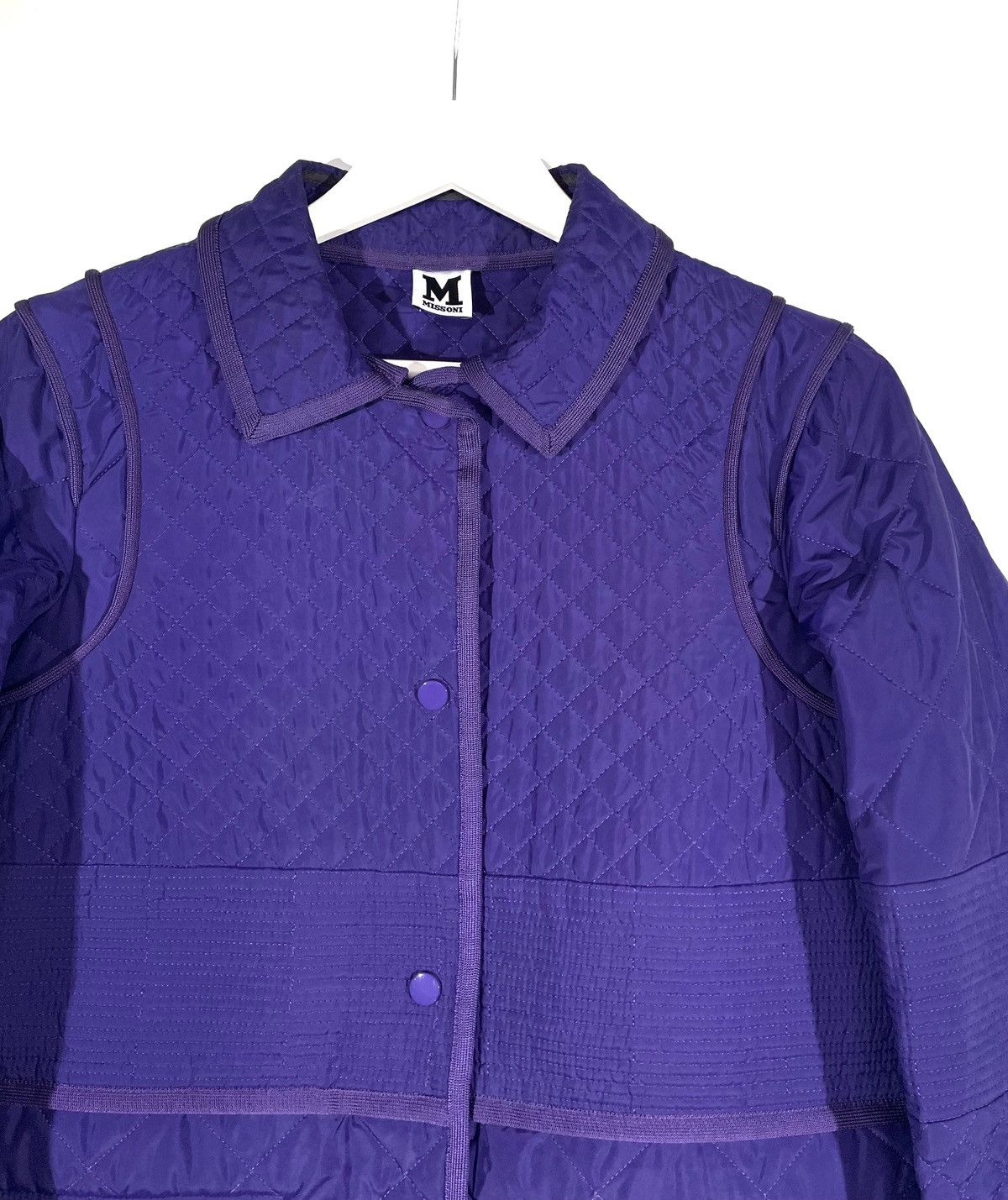 Missoni Missoni Quilted Purple Polyester Jacket Size 40/S-M Size M / US 6-8 / IT 42-44 - 3 Thumbnail