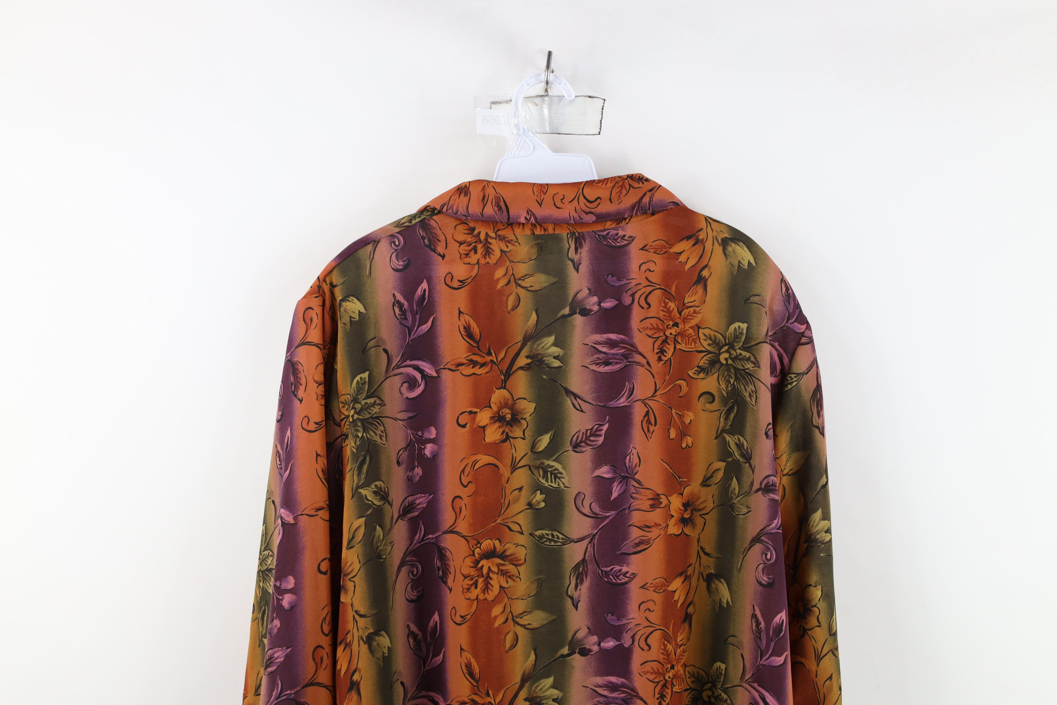 Vintage Vintage 90s Streetwear Flower Knit Collared Button Shirt Size XL / US 12-14 / IT 48-50 - 9 Thumbnail