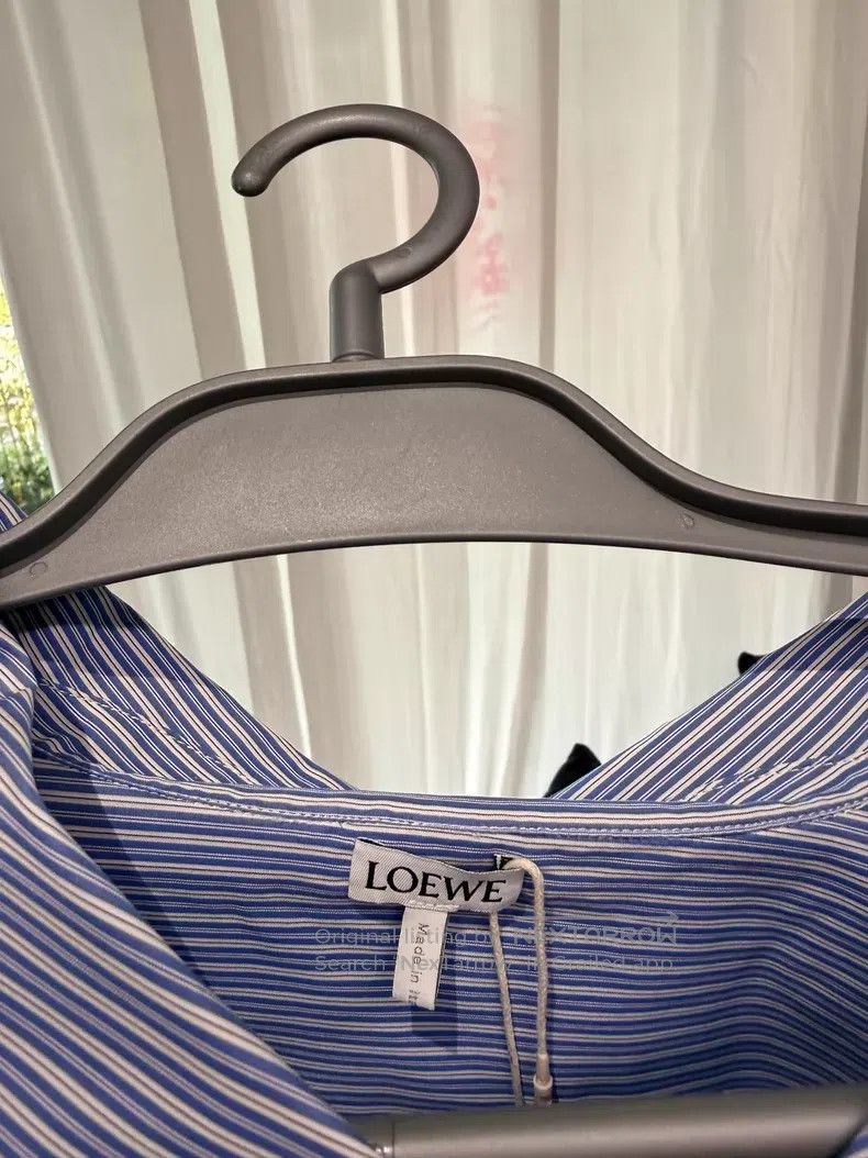 Loewe Loewe Striped Logo Short Sleeve Shirt - Cotton Size XS / US 0-2 / IT 36-38 - 3 Thumbnail