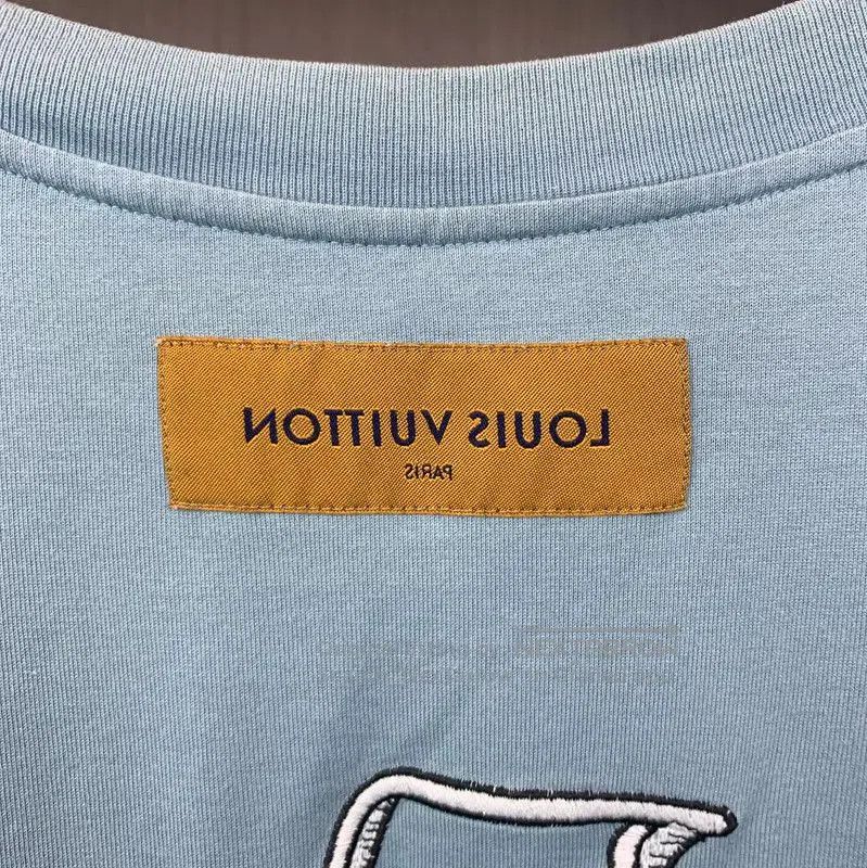 Louis Vuitton Louis Vuitton Light Blue Cotton Short Sleeve Tee . Size US S / EU 44-46 / 1 - 4 Thumbnail