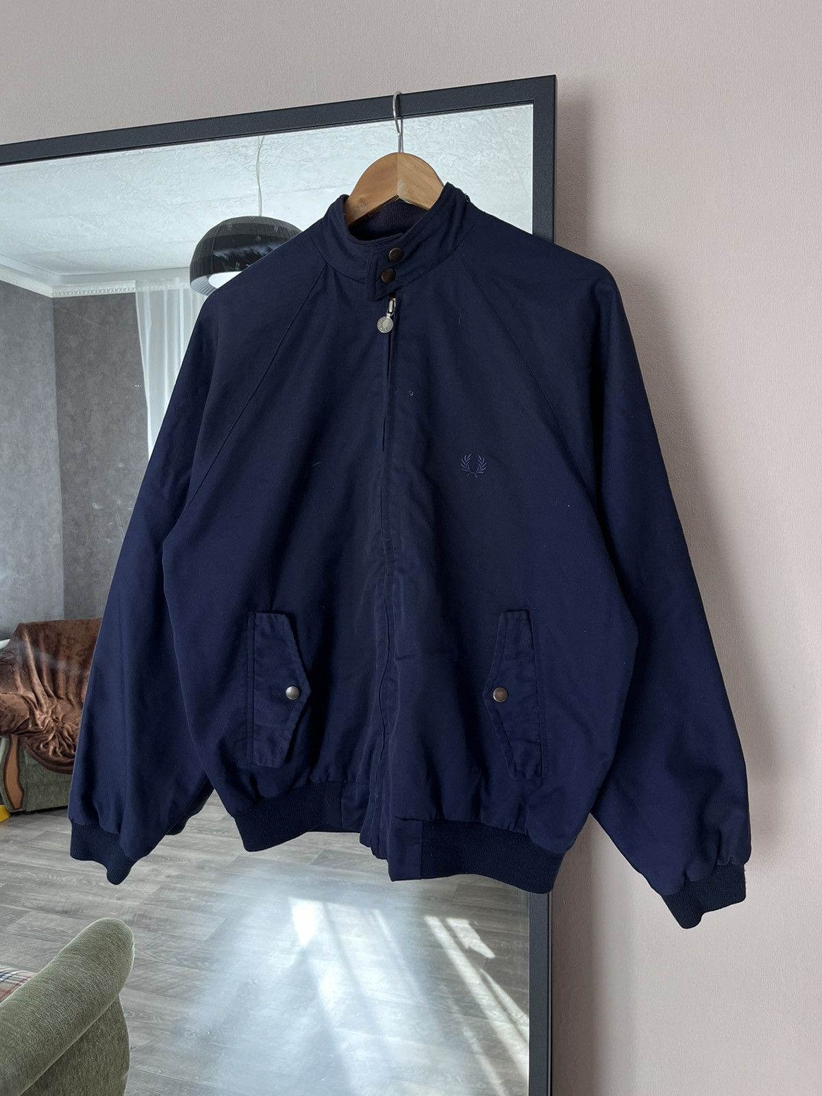 Vintage Fred Perry Made in England Navy Blue Jacket
