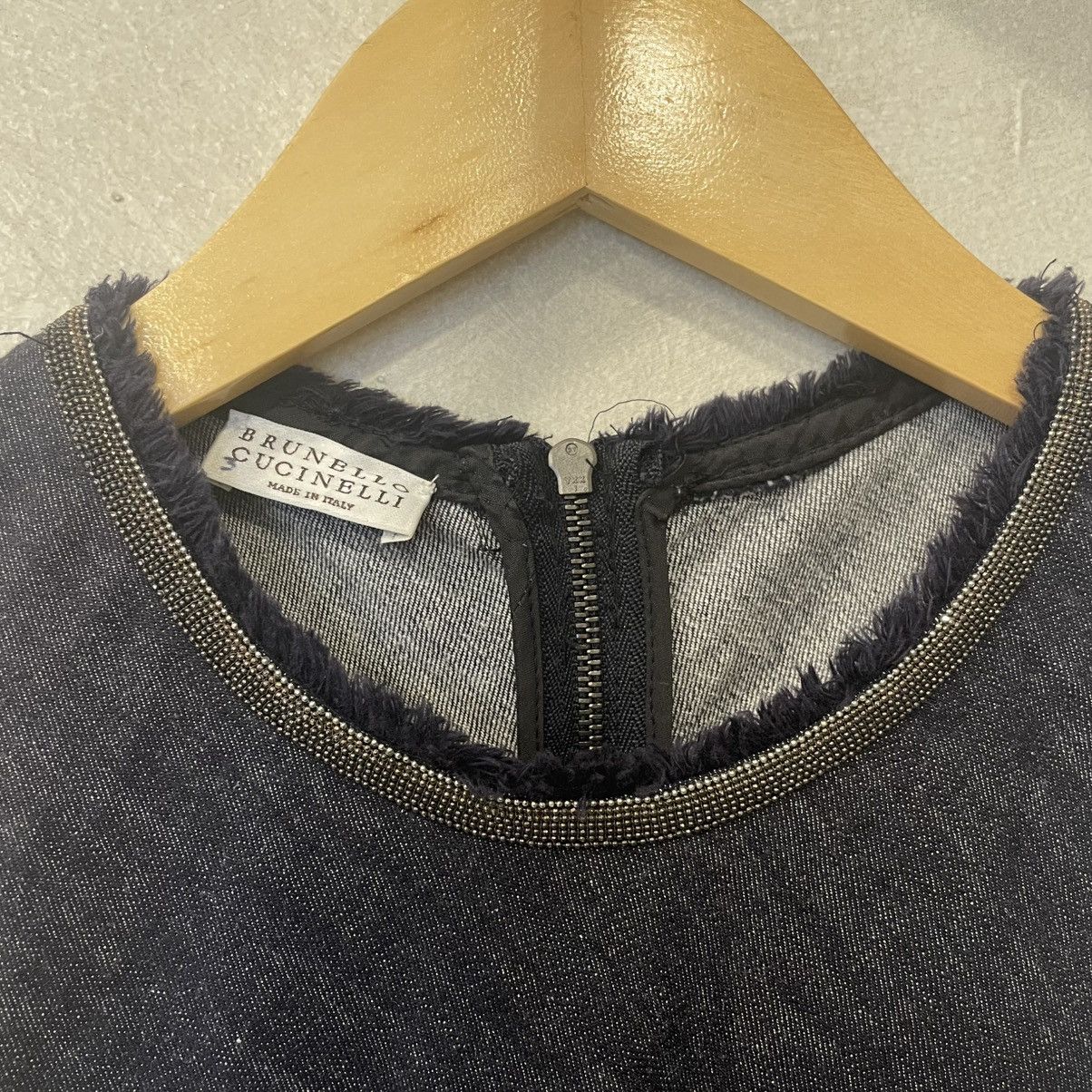 Brunello Cucinelli Brunello cucinelli denim dress with monil chain Size M / US 6-8 / IT 42-44 - 4 Thumbnail