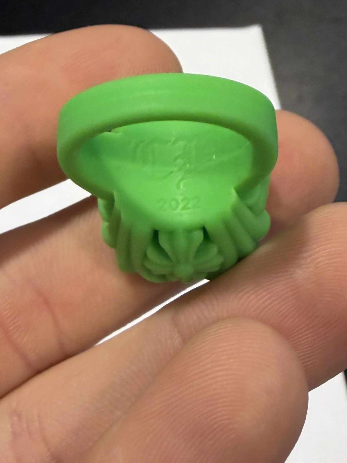 Chrome Hearts Chrome Hearts Silicone Ring Green Gem Size ONE SIZE - 5 Thumbnail