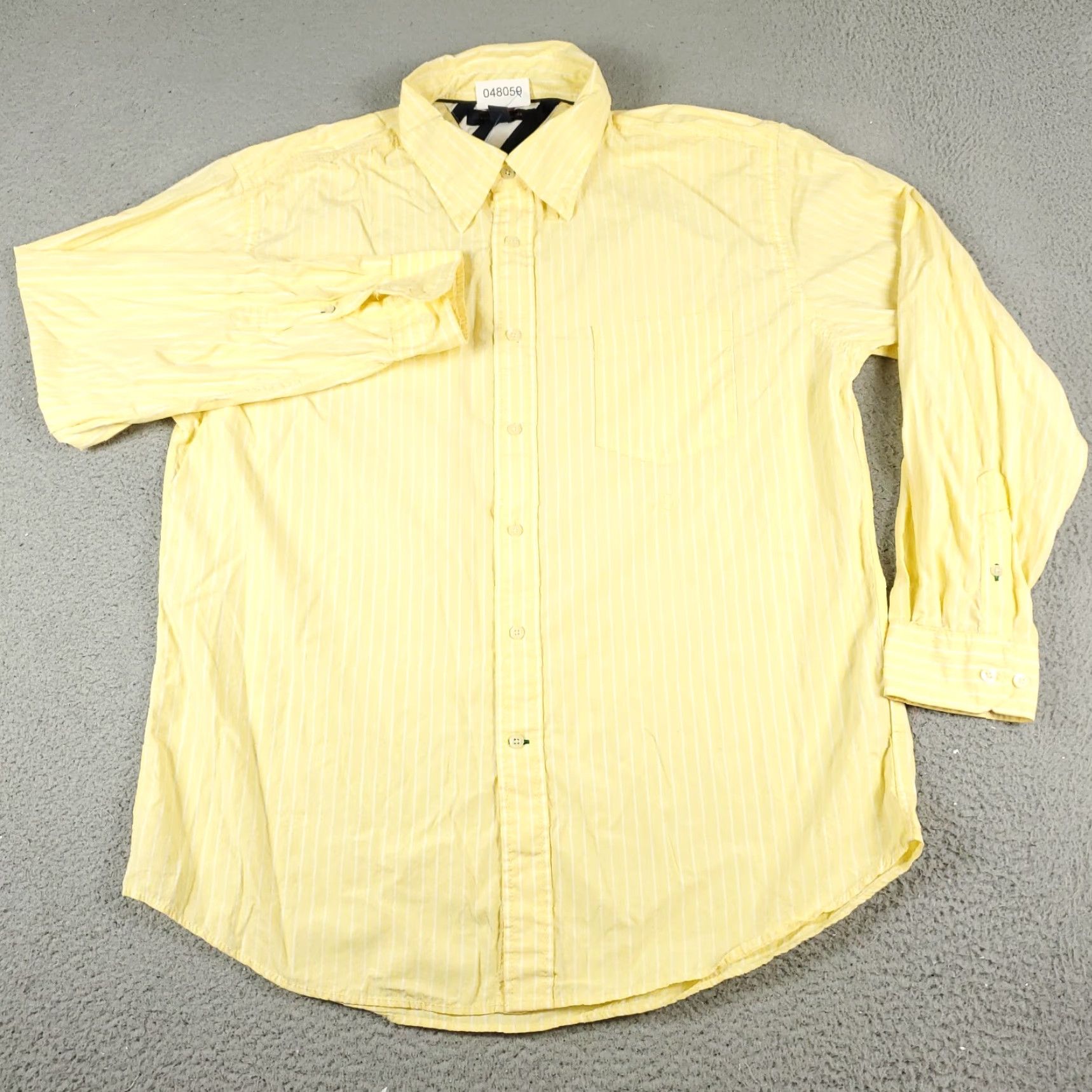 Tommy Hilfiger Tommy Hilfiger Yellow Striped Button-Up Shirt Mens XL Long Sleeve Casual Classic Size US XL / EU 56 / 4 - 2 Thumbnail