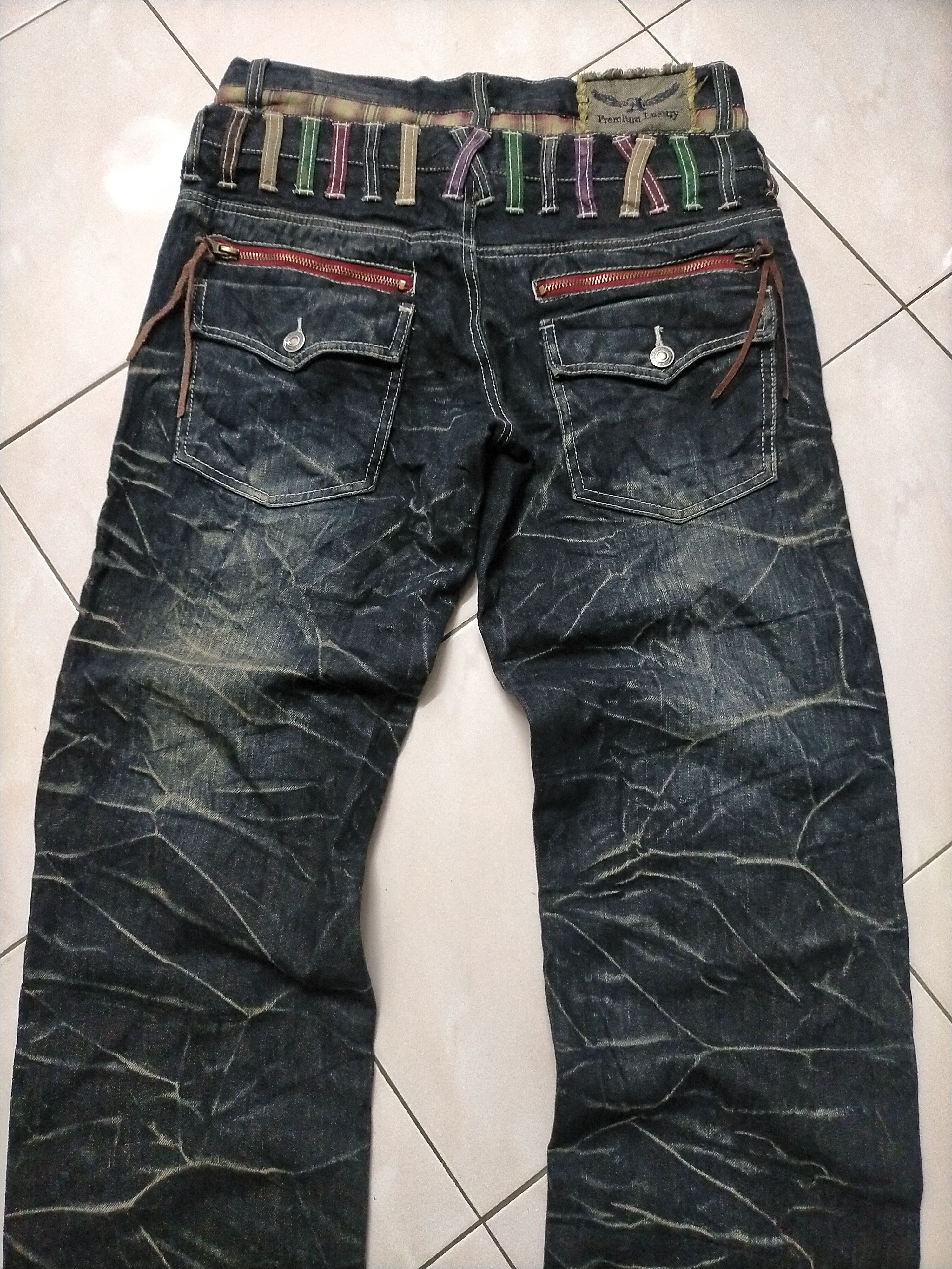 If Six Was Nine 🔥Like New Sick Nylaus Double Waist Jeans Size US 30 / EU 46 - 8 Thumbnail
