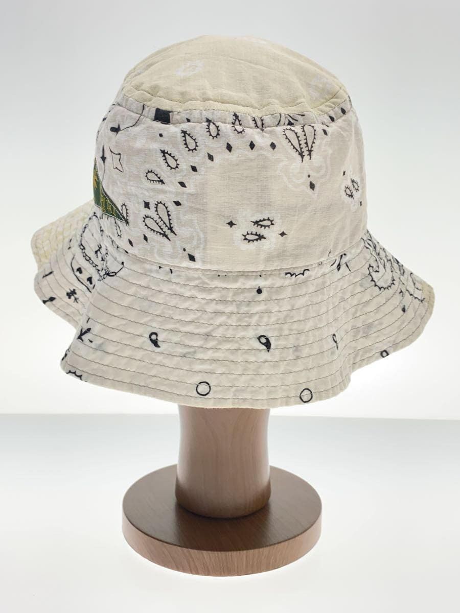 image of Kapital Patchwork Bandana Bucket Hat in White, Men's