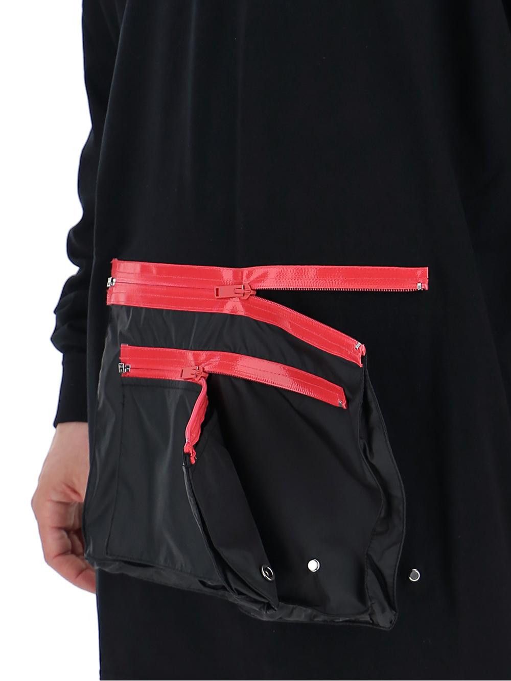Marcelo Burlon Black Front Pocket Oversized Long Sleeve T-Shirt Size US S / EU 44-46 / 1 - 4 Thumbnail