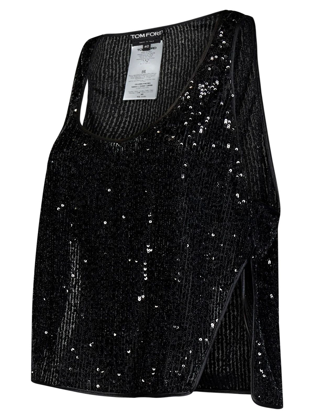 Tom Ford o1loc1c0724 TS1941 Top in Black Size XS / US 0-2 / IT 36-38 - 3 Thumbnail