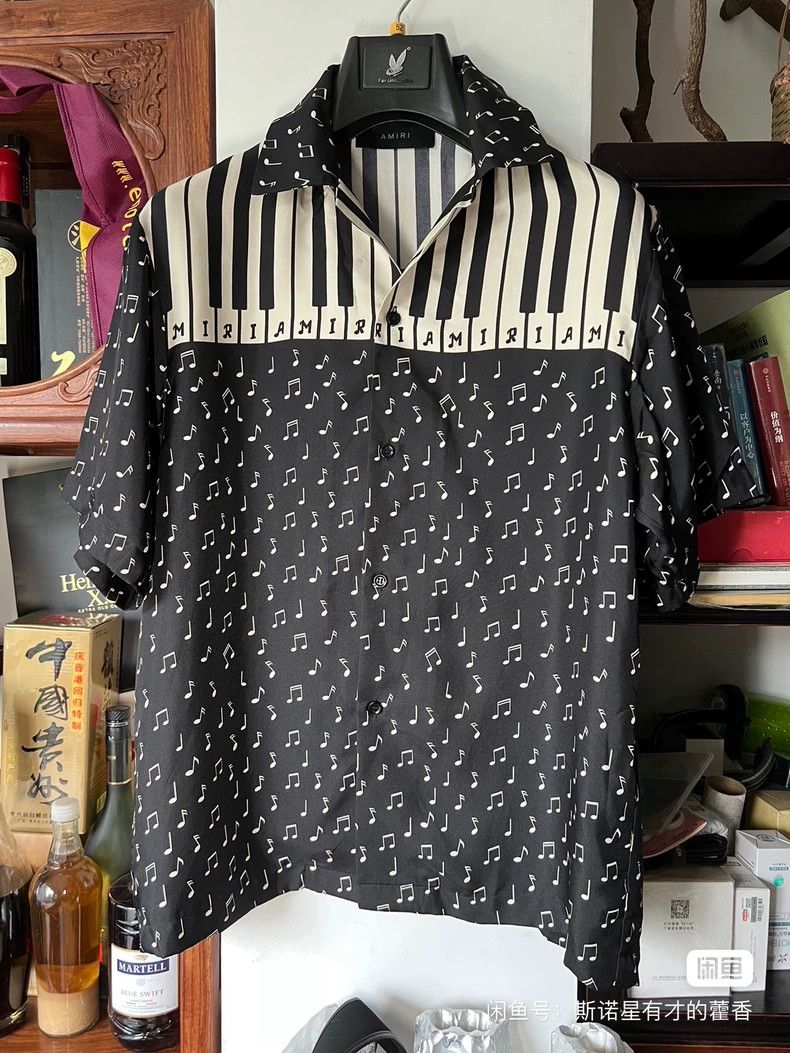 Amiri piano note design shirt