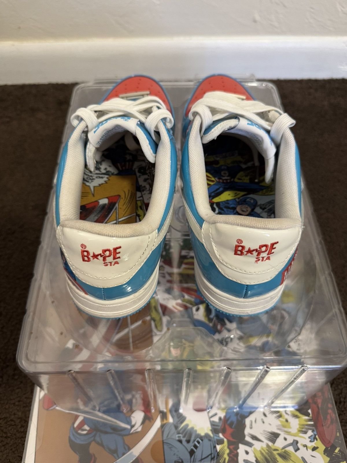 Bape × Marvel Comics BAPE X MARVEL CAPTAIN AMERICA BAPESTA Size US 8 / EU 41 - 4 Thumbnail