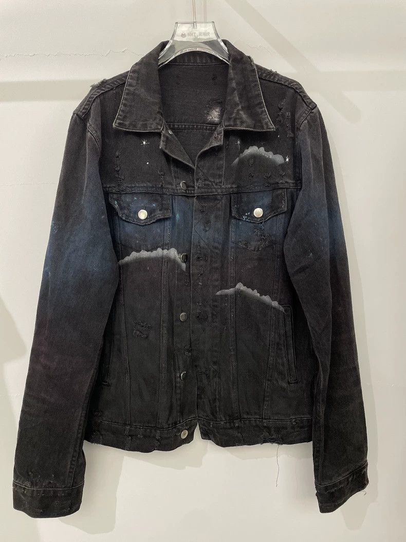 Amiri Amiri Black and gray denim design jacket 2501-Nextarrow Size US M / EU 48-50 / 2 - 1 Thumbnail