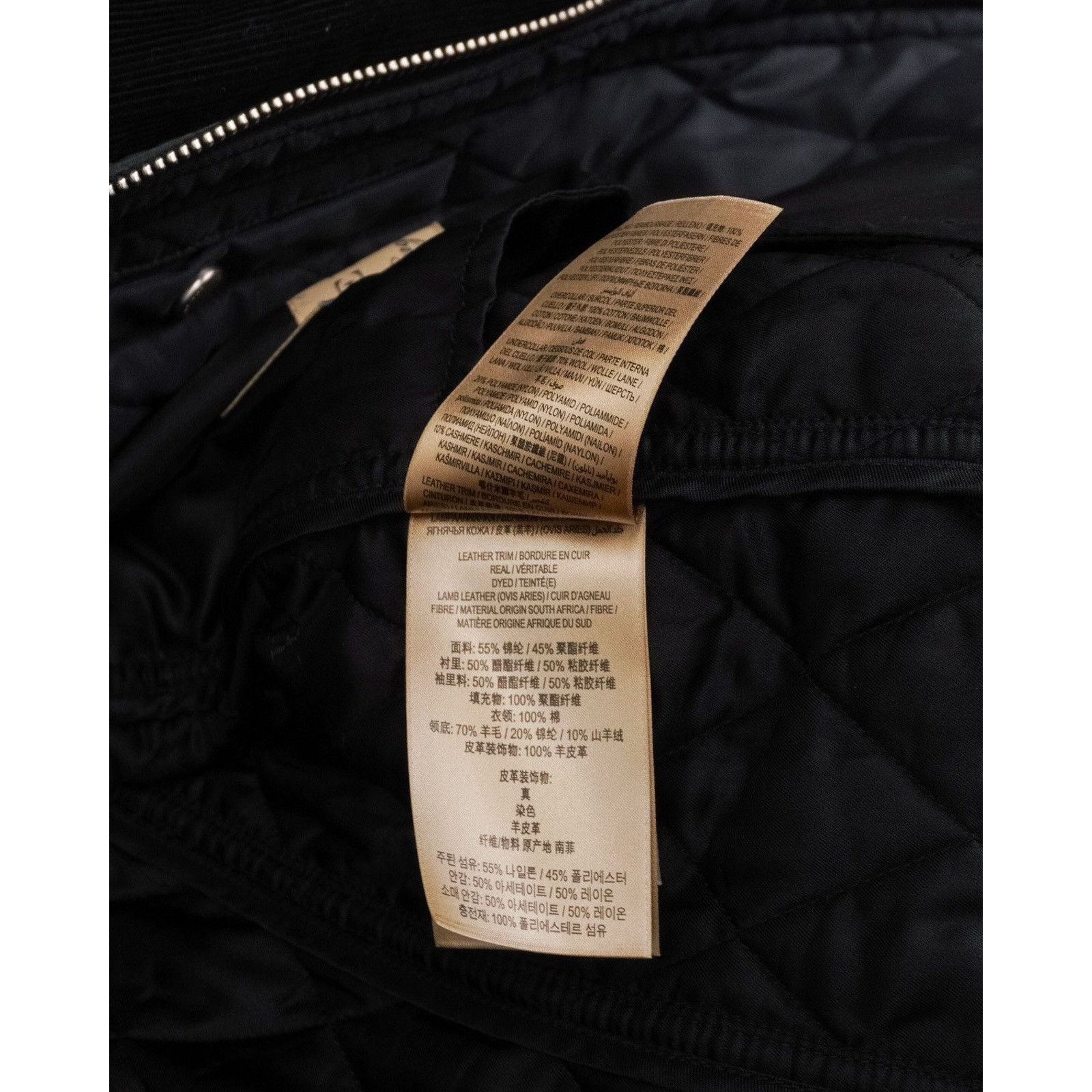 Burberry Burberry quilted cord collar black lamb leather jacket Size US L / EU 52-54 / 3 - 21 Thumbnail