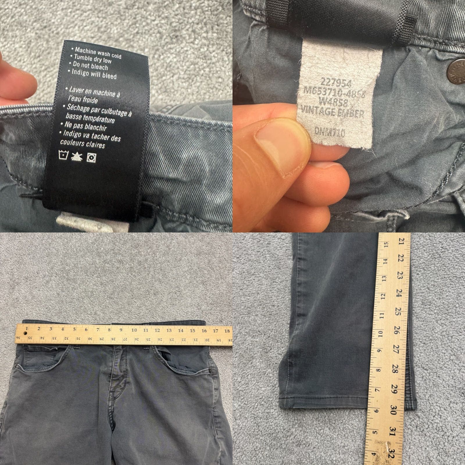 Paige Paige Slim Denim Jeans Men 33x30 Streetwear Vintage City 32x30 Gray Jeans Womens Mens Size 24" / US 00 / IT 34 - 9 Thumbnail