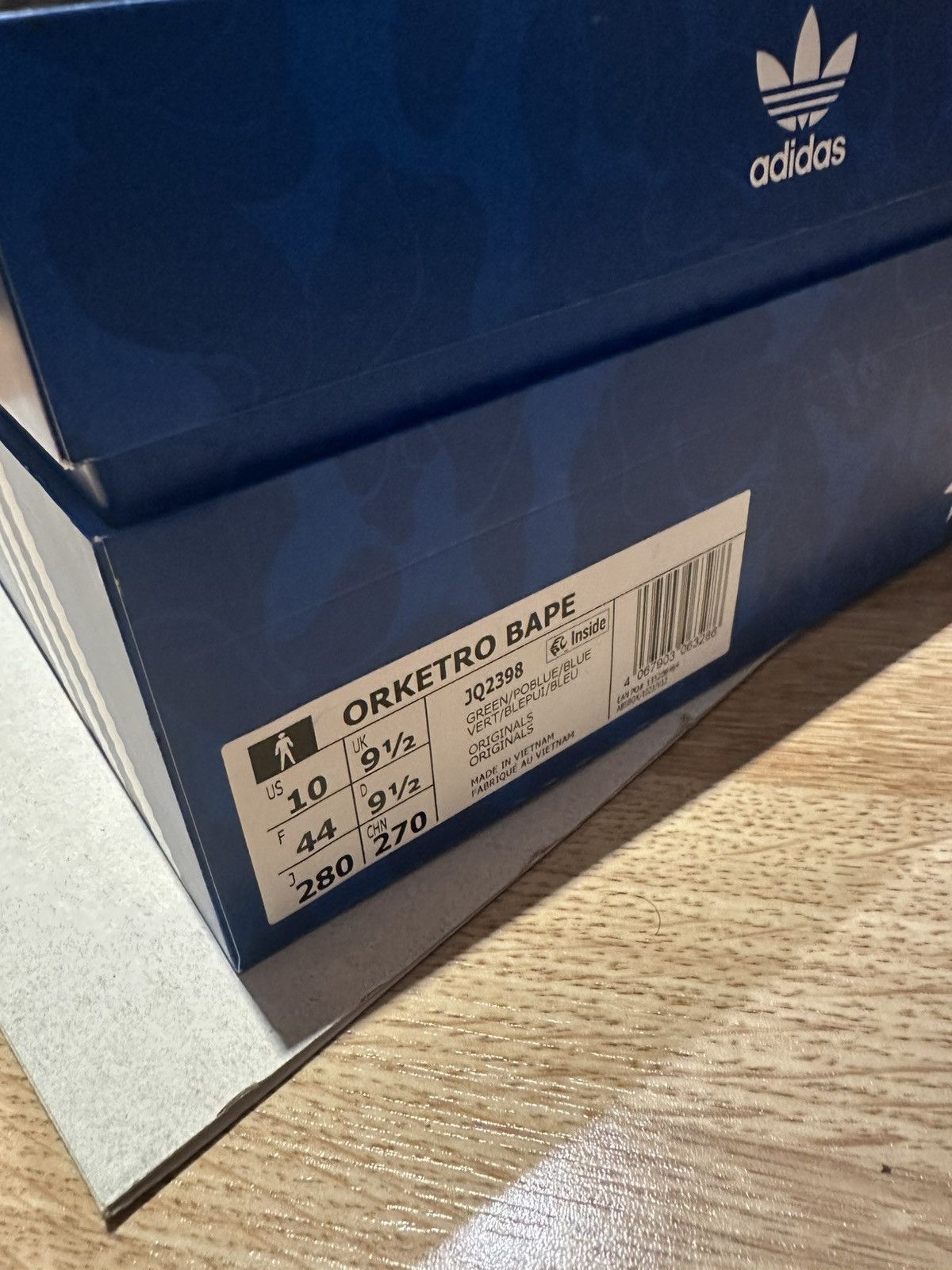 Adidas × Bape Adidas Orketro x BAPE Yellow Blue Green Size 9.5 JQ2398 Size US 10 / EU 43 - 16 Thumbnail