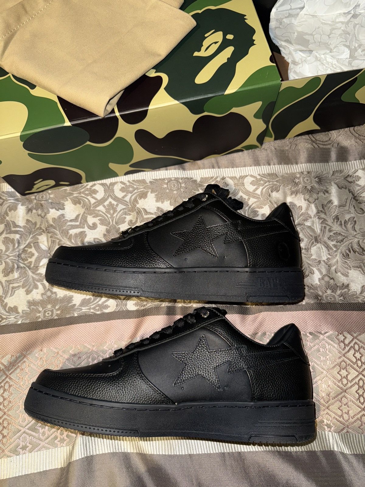 Bape Bapesta Triple Black Size US 11 / EU 44 - 2 Thumbnail