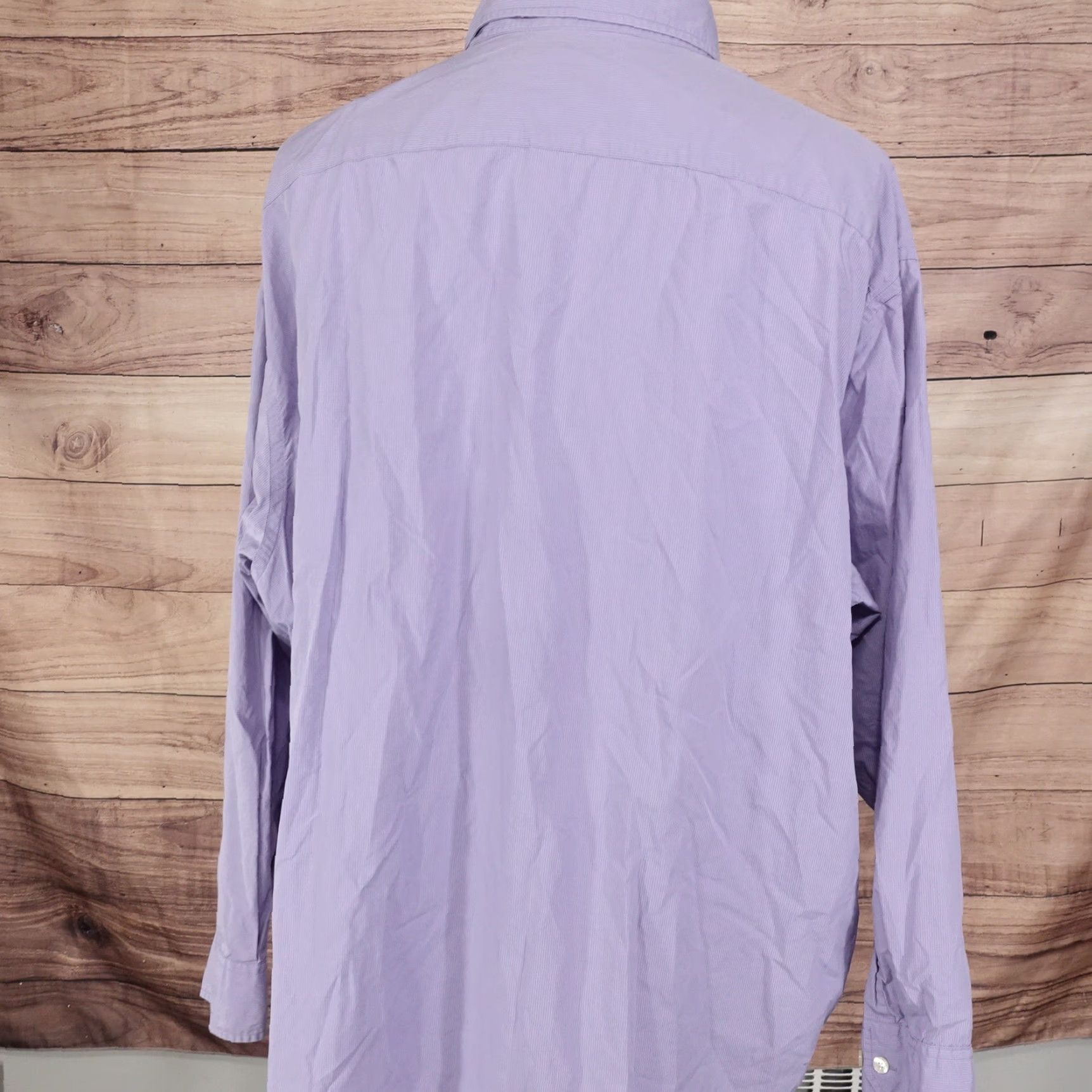 Roundtree & Yorke VINTAGE None Casuals Shirt Long Sleeve Adults 3XL Purple Check Cotton Business Formal Party Winter Men's Size US XXL / EU 58 / 5 - 6 Thumbnail
